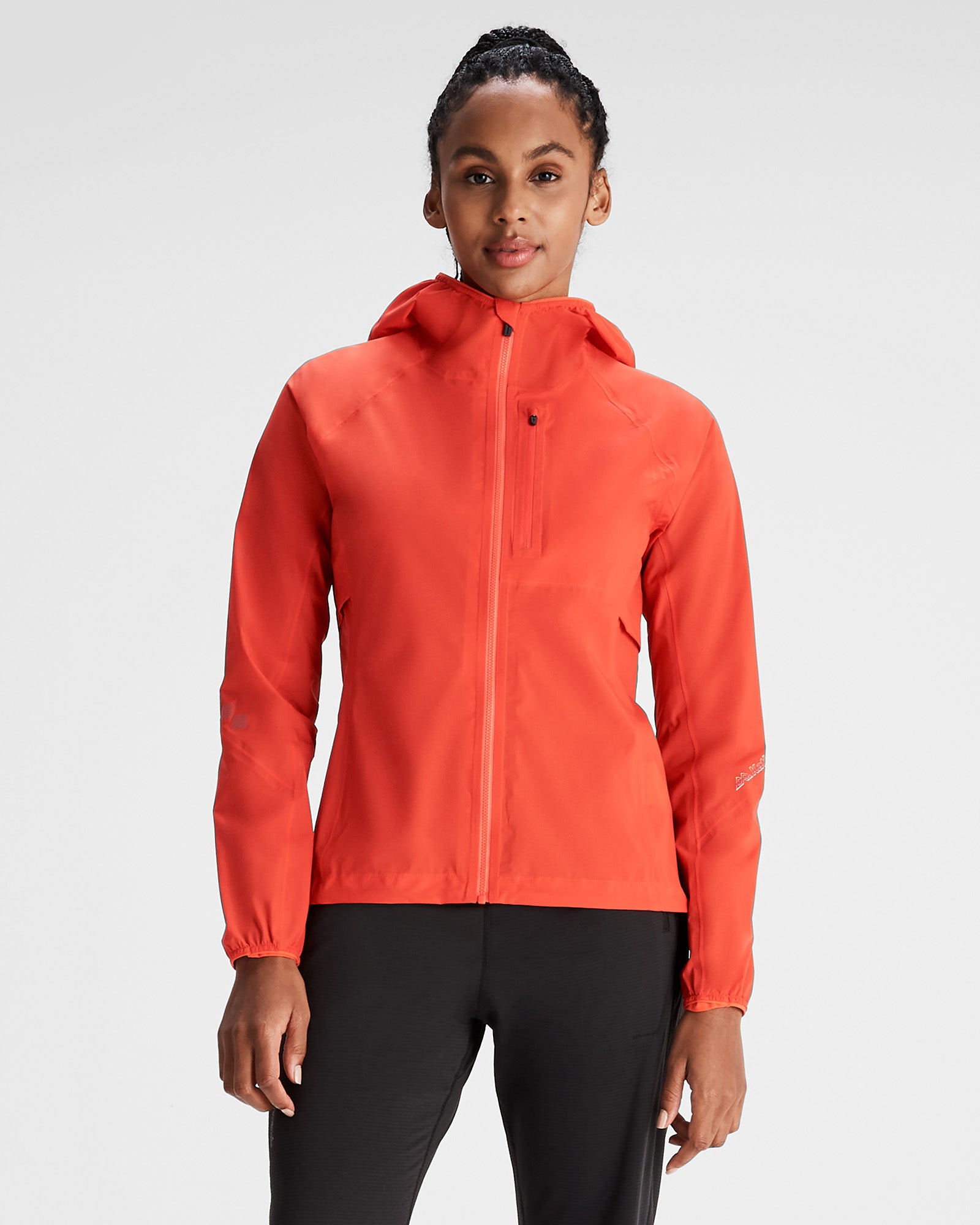 Women's Seeker 2.5L Waterproof Rain Jacket - Lightweight Windbreaker with Hood, Hut Orange - Perfect for Hiking, Camping & Outdoor Adventures