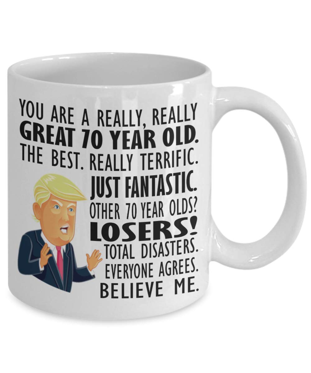 Donald Trump 70th Birthday Coffee Mug - Funny Political Novelty Gift for Tea & Coffee Lovers - Perfect for Celebrations, Gag Gifts & Collector's Items
