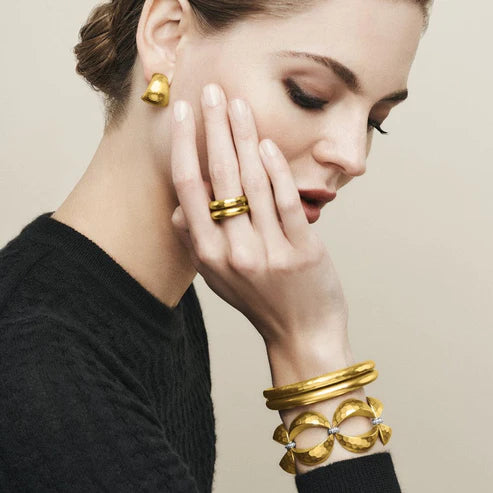 Brighton Gold Tone Double Hinged Bangle Bracelet - Elegant Inner Circle Design for Women, Perfect for Parties, Weddings & Special Occasions