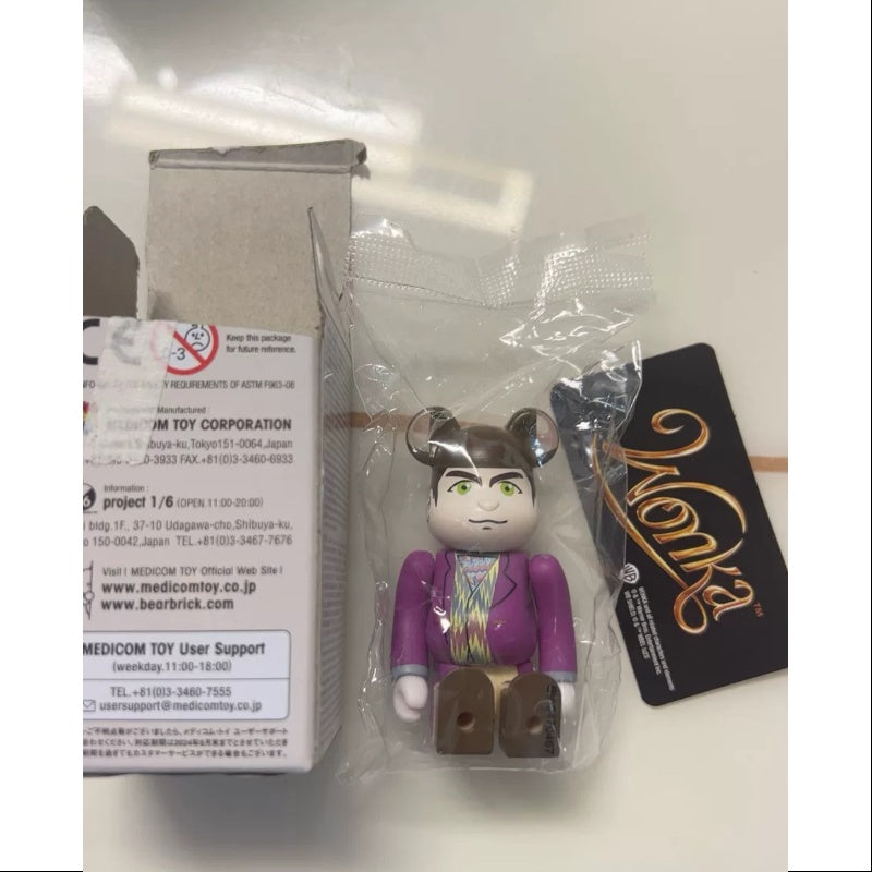 Bearbrick Series 47 CUTE Wonka 100% Collectible Vinyl Art Toy - Limited Edition Designer Figure for Display, Gift & Anime Fans Collection - Perfect for Home Decor, Office Display and Pop Culture Enthusiasts