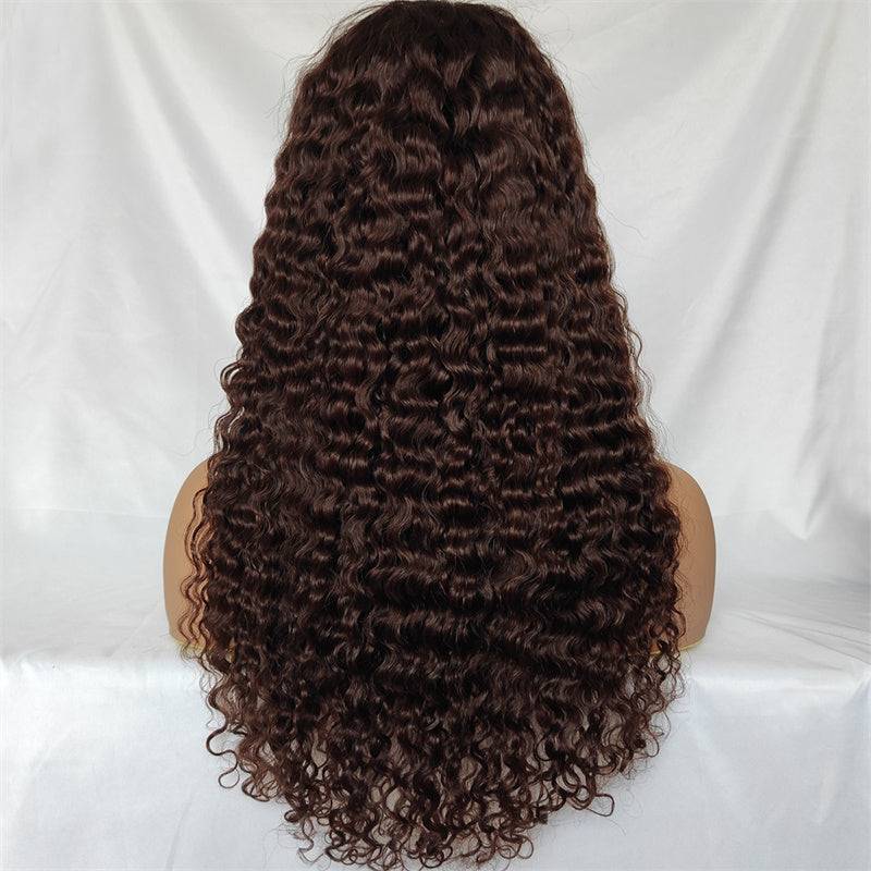 Eullair Perfect Chocolate Brown Lace Frontal Human Hair Wig - Natural Looking 13x4 HD Lace Wig for Black Women | TikTok Viral Hairpiece for Everyday Wear & Special Occasions