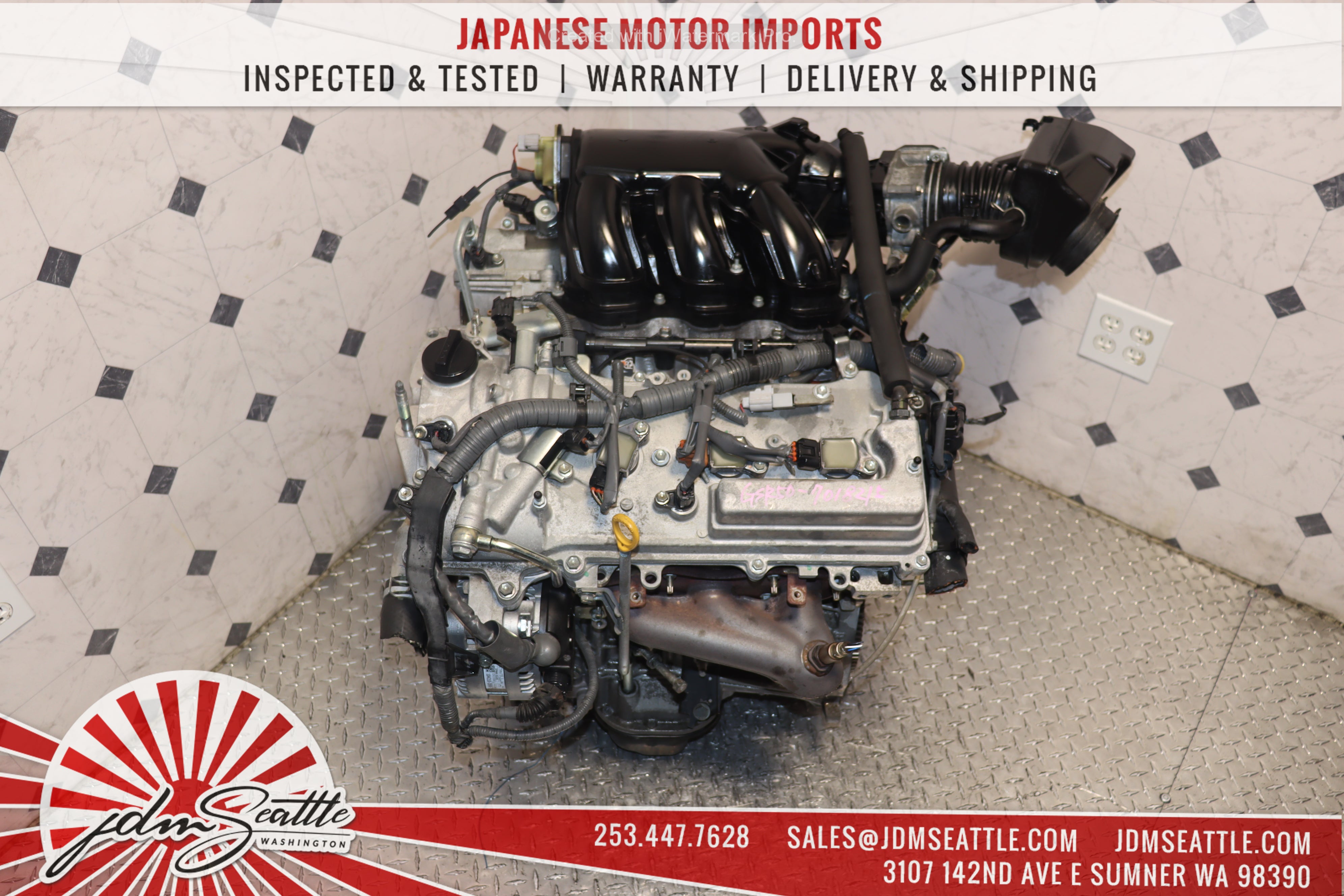 JDM 2GR-FE 3.5L V6 Engine for 2007-2016 Toyota Highlander Camry Avalon Sienna RAV4 Venza & Lexus RX350 ES350 - FWD/AWD Replacement Motor - Perfect for Engine Swap & Performance Upgrades