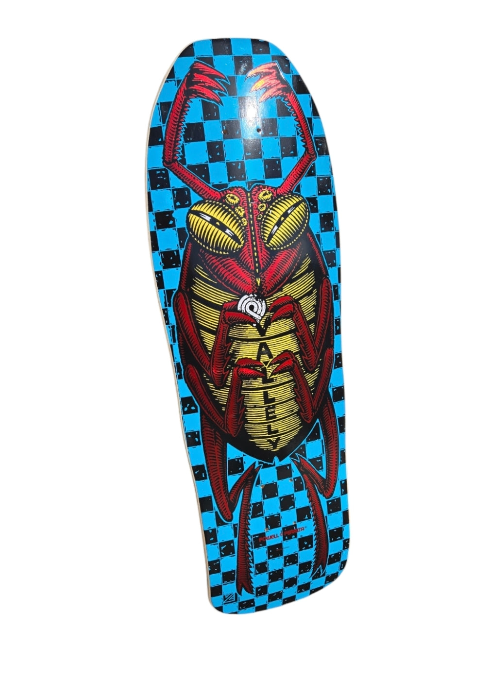 Powell Peralta Mike Vallely BUG Skateboard Deck - Blue with Red Foil Design | Professional Street Skateboard for Adults & Teens | Perfect for Tricks, Commuting & Skate Parks