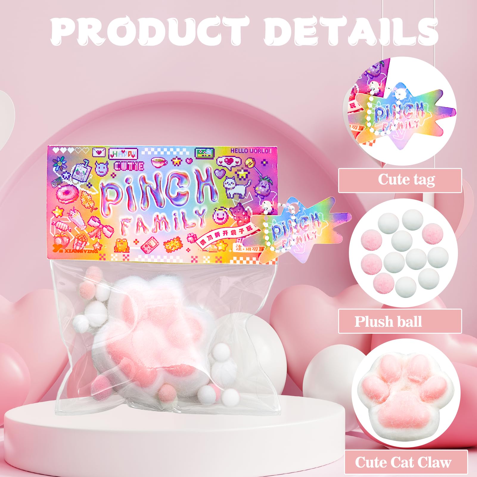 Anti-Stress Squishy Toys for Kids & Adults - Kawaii Sensory Fidget Toys, Squeeze Ball for Anxiety Relief - Perfect for Office, School, and Home Stress Relief