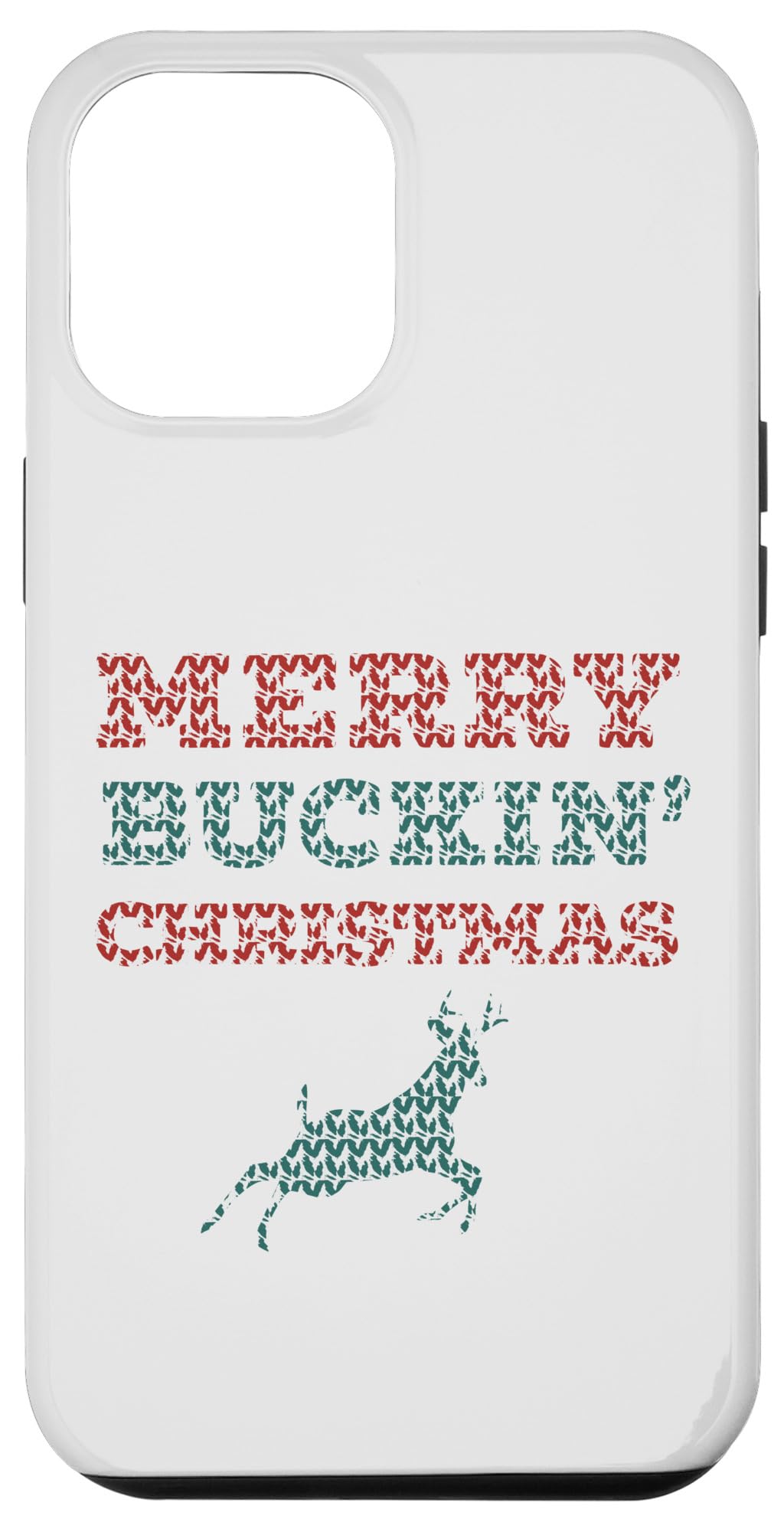 iPhone 12 Pro Max Case - Festive Redneck Christmas Design with Ugly Deer Pattern | Perfect for Holiday Parties & Funny Gift Giving