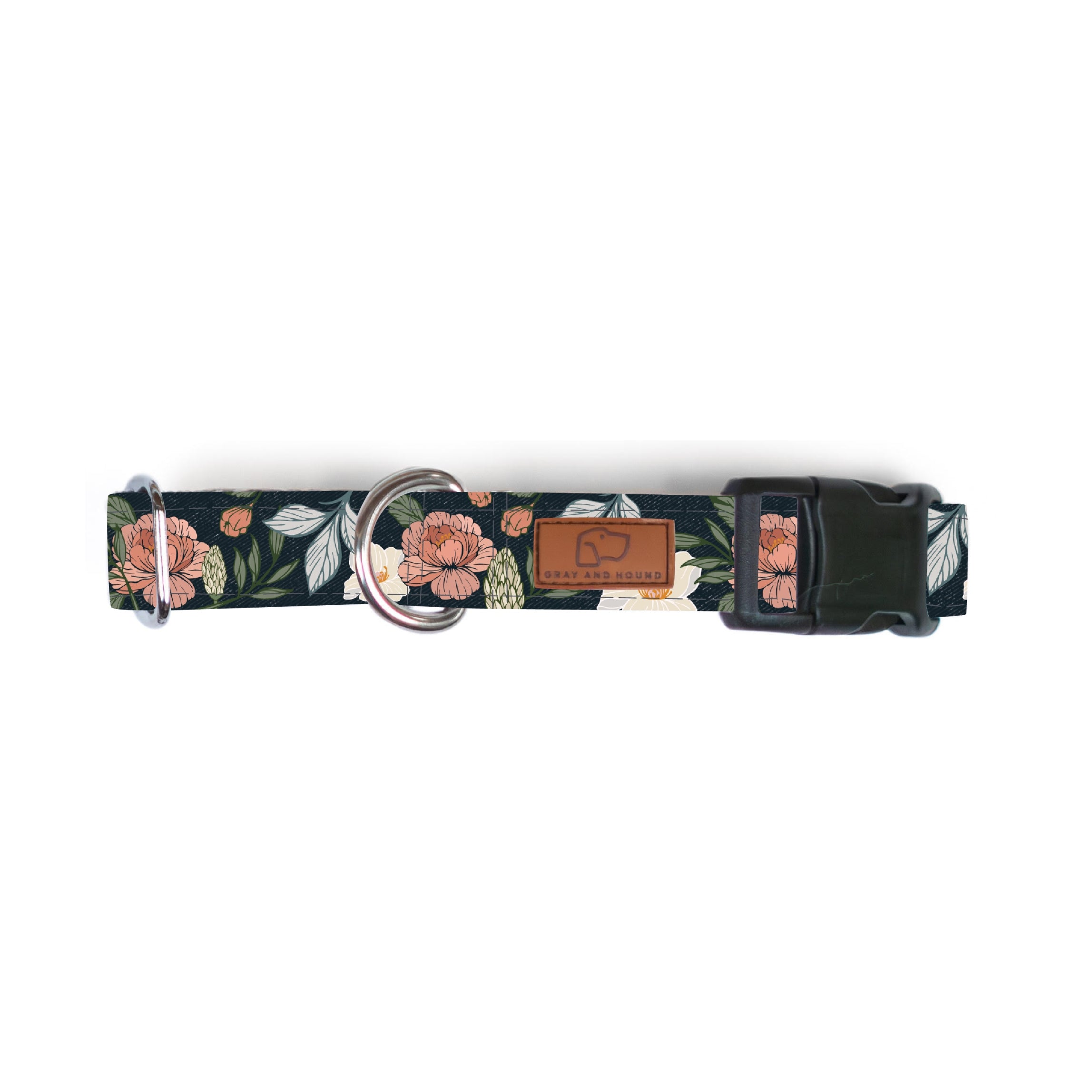 Floral Dog Collar for Small Medium Large Dogs - Adjustable Pet Collar with Dusk Flower Pattern - Perfect for Walks, Training & Fashion Accessories