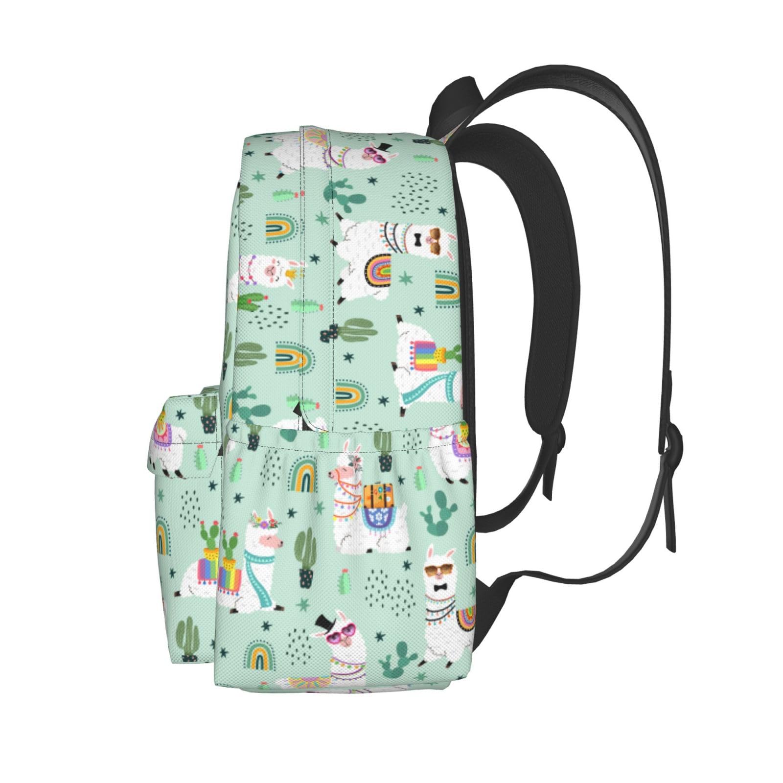 Stylish 16.9 Inch Cute Llamas Backpack for Women - Lightweight Waterproof Travel Laptop Backpack, Perfect for Hiking, School, Work & Daily Commute