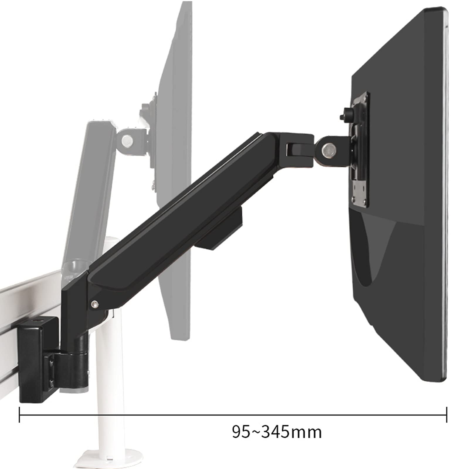 FEIYIYANG Gas Spring Monitor Arm - Adjustable Single Monitor Mount Stand for 10