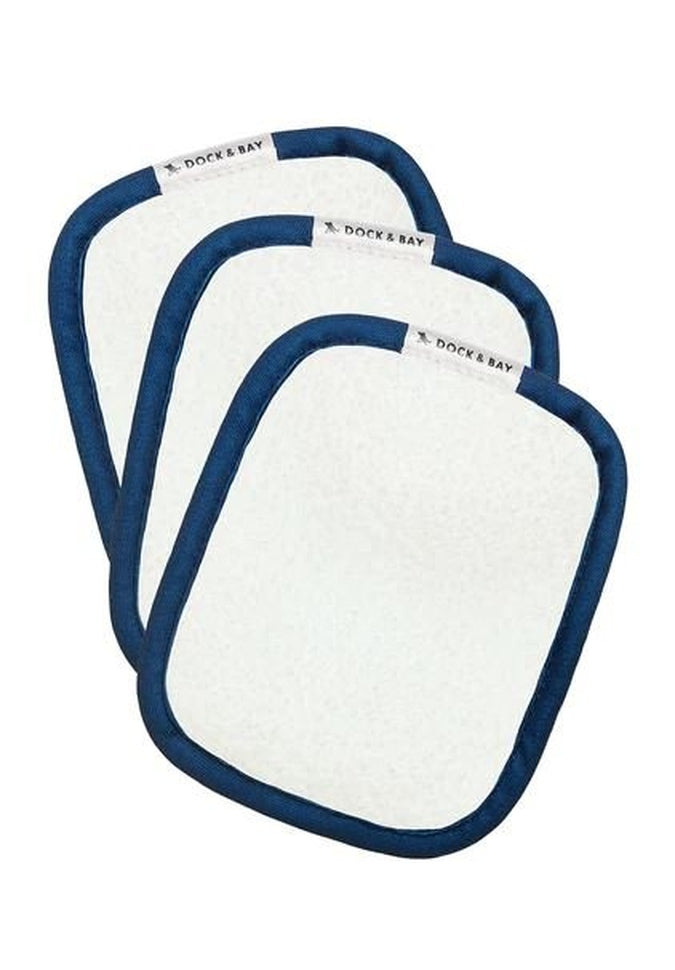 Dock & Bay Reusable Makeup Remover Pads - Eco-Friendly & Washable Cotton Rounds for Gentle Face Cleansing - Perfect for Travel, Daily Skincare & Sustainable Beauty Routine