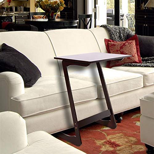 23.62 x 15.75 x 25.59 Inch Bamboo End Table - Multi-Functional TV Tray, Laptop Desk, Nightstand & Couch Side Table with Wheels - Perfect for Living Room, Bedroom, Home Office - Ideal for Eating, Reading, Working & Studying