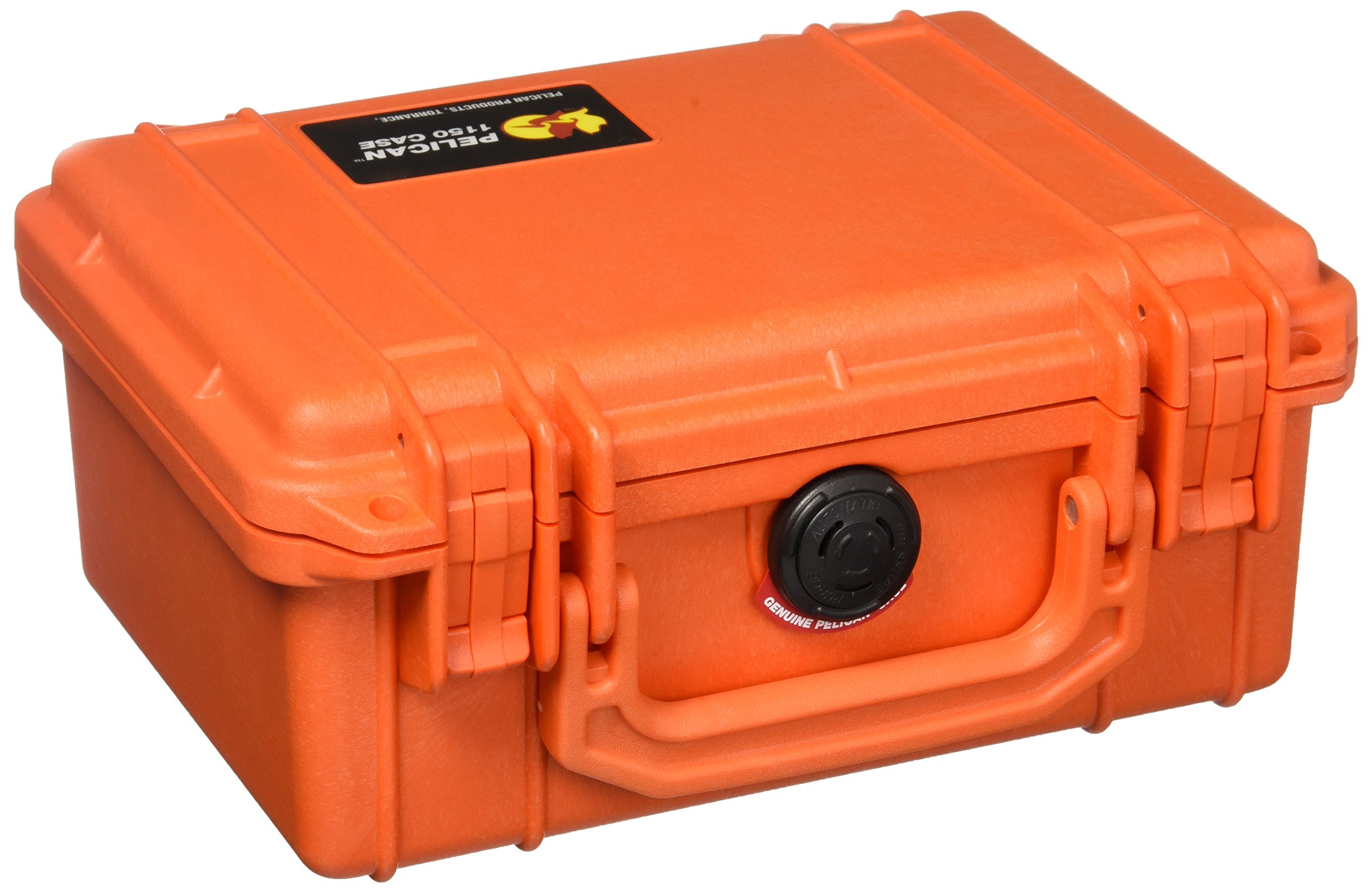 Pelican 1150 & 1120 Orange Waterproof Camera Cases with Custom Foam Insert - Perfect for DSLR, Drone & Equipment Protection During Travel & Outdoor Adventures