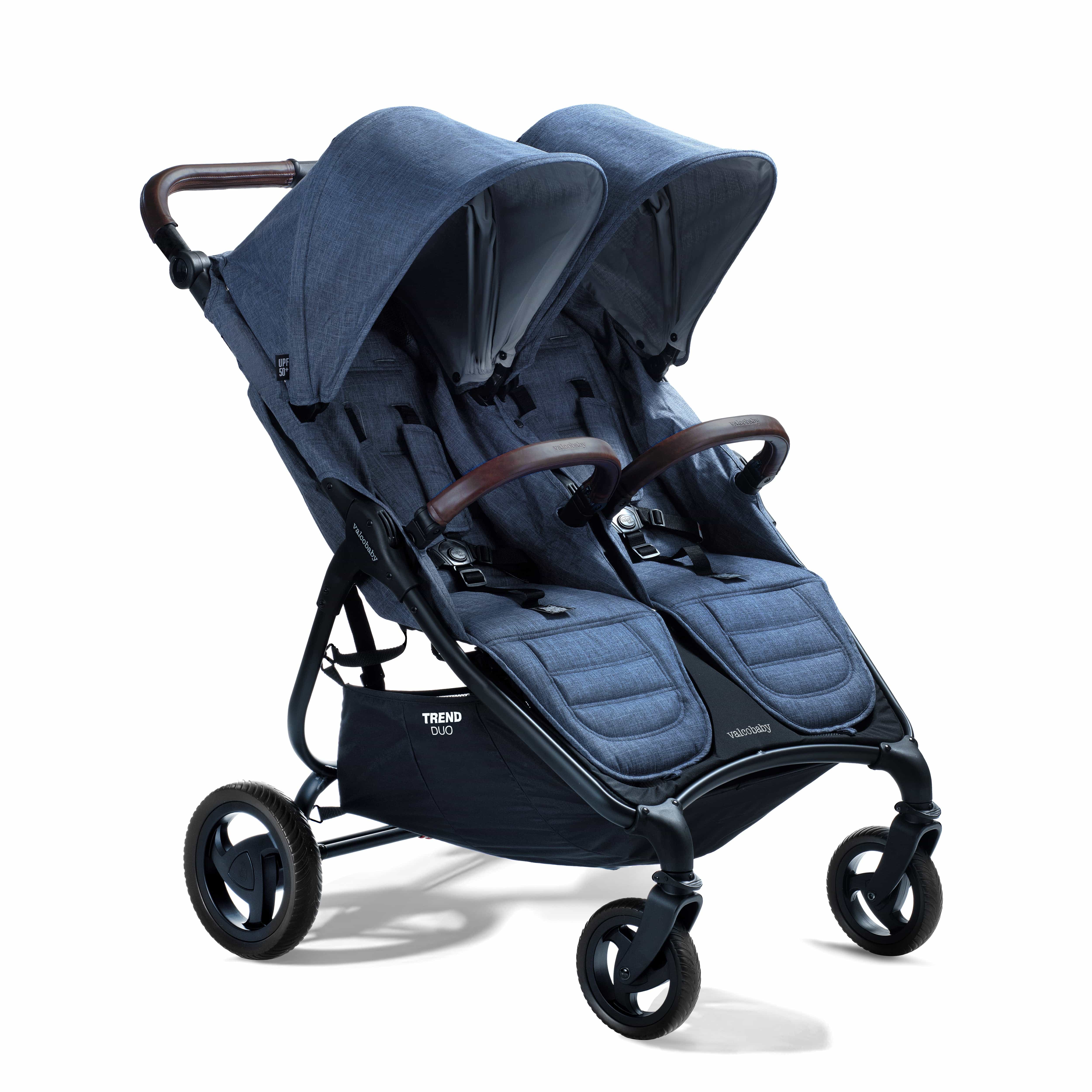 Valco Baby Duo Trend Double Stroller - Lightweight Compact Side by Side Stroller for Twins & Toddlers | Perfect for Shopping, Travel & Outdoor Adventures