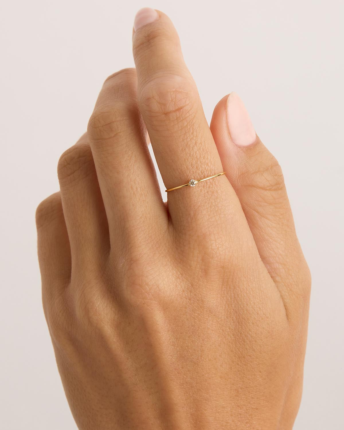 14K Solid Gold Sweet Droplet Diamond Ring for Women - Dainty Elegant Wedding Engagement Promise Gift - Perfect for Anniversaries, Valentine's Day & Special Occasions