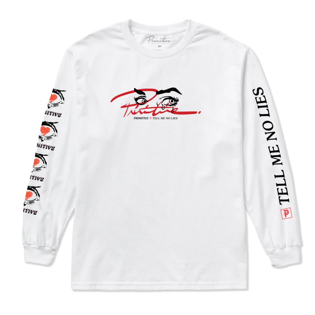 Primitive Truth Long Sleeve Tee - White | Men's & Women's Casual Streetwear | Perfect for Everyday Wear & Urban Fashion