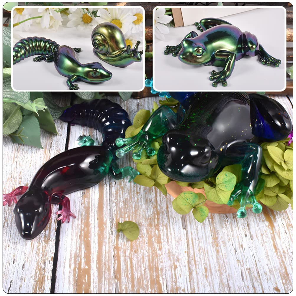 Premium Silicone Lizard Frog Snail Resin Molds - 3D Reptile & Gecko Epoxy Casting Molds for DIY Crafting - Perfect for Jewelry Making, Home Decor, and Unique Gift Creations
