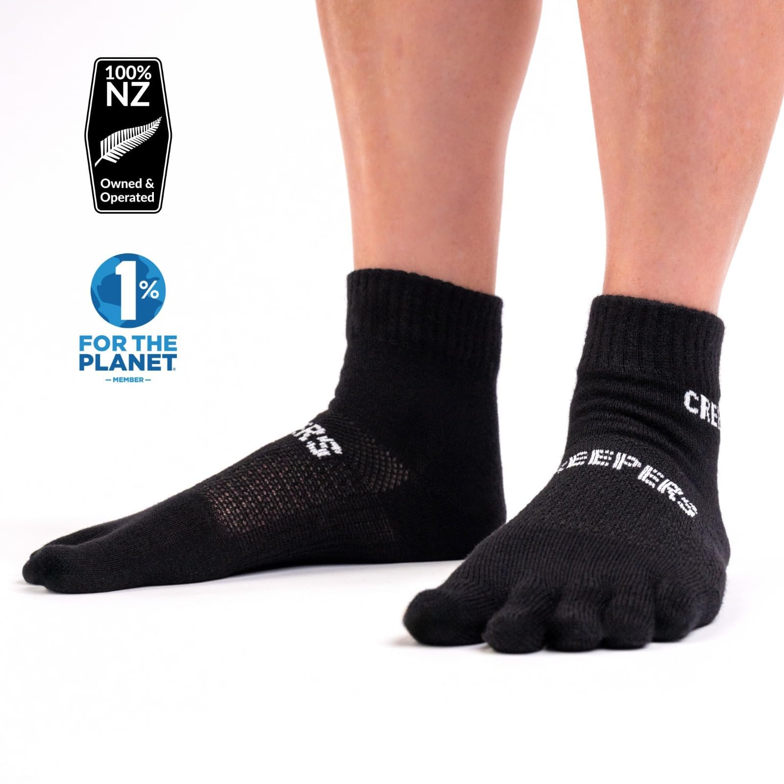 Wool Toe Socks for Running & Hiking - Unisex Quarter Crew Length Socks for Men & Women | Warm & Comfortable for Outdoor Activities, Workouts & Cold Weather