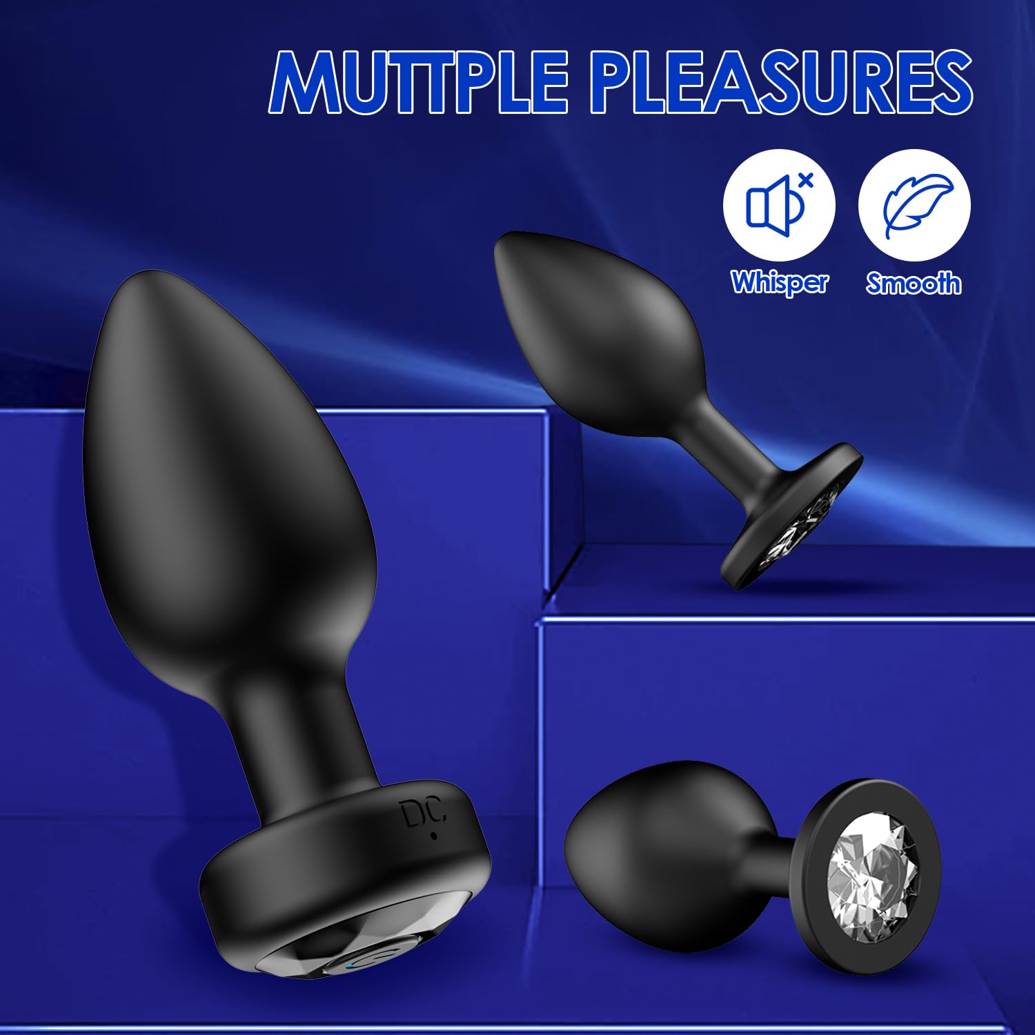 Premium 3PCS Silicone Anal Plug Training Kit with Remote Control - 10 Vibration Modes for Prostate Massage & Pleasure | Black Adult Sex Toys for Couples Play & Solo Exploration