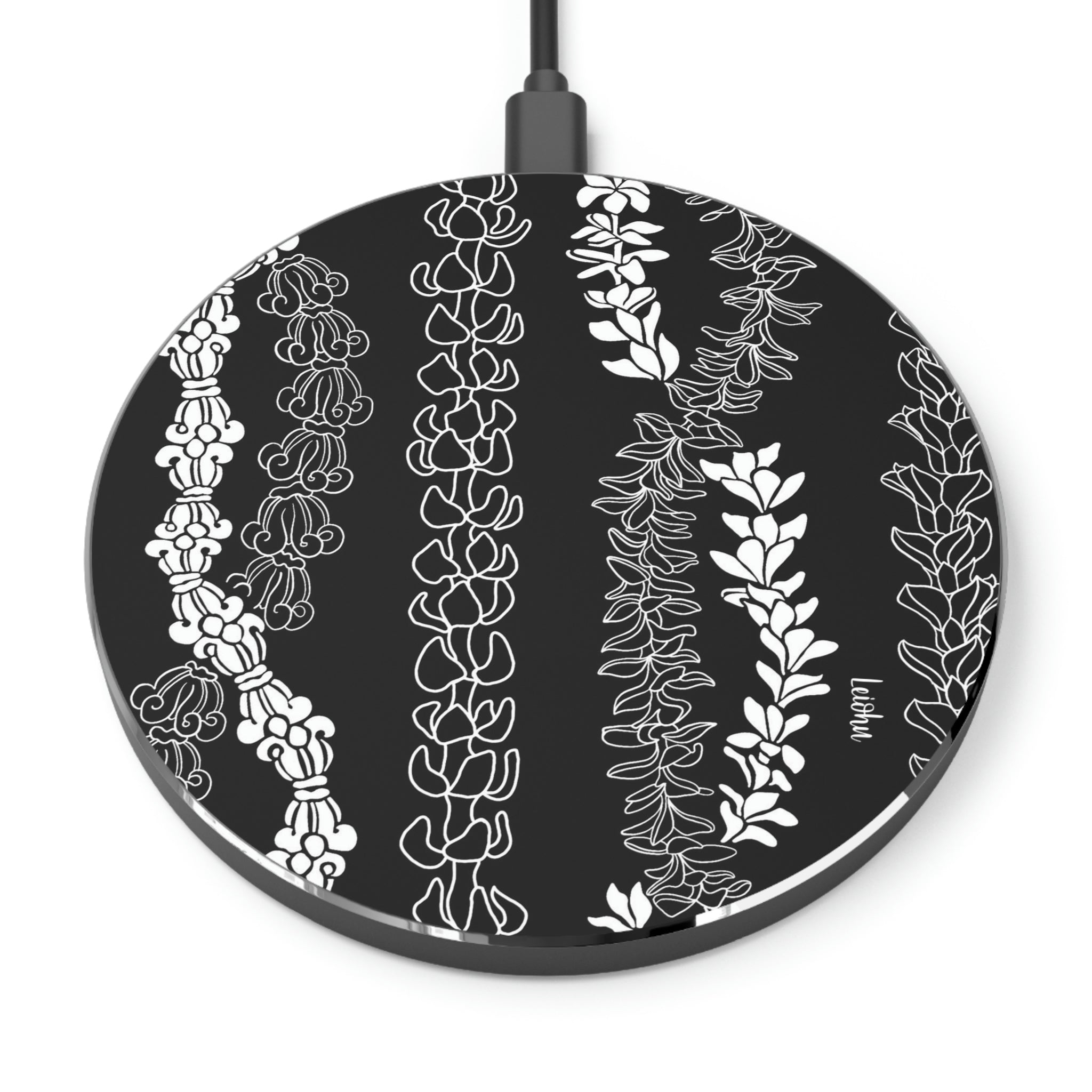Forever Lei 'Ele'ele Wireless Charger - Fast Qi-Certified Charging Pad for iPhone, Samsung, AirPods - Perfect for Home, Office & Travel