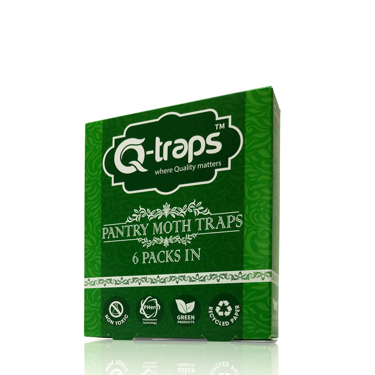 Pantry Moth Traps - 6 Pack Safe & Non-Toxic Pheromone Traps for Indian Meal Moths, Kitchen & Food Storage Pest Control | Odorless, Insecticide-Free | Ideal for Pantries, Cupboards & Grain Storage Areas