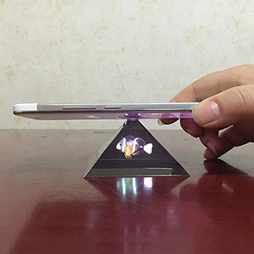 Arinda Portable 3D Hologram Pyramid Projector for Smartphones - 360° Holographic Display Stand for iPhone, Android - Perfect for Home Entertainment, Classroom Demonstrations & Product Presentations