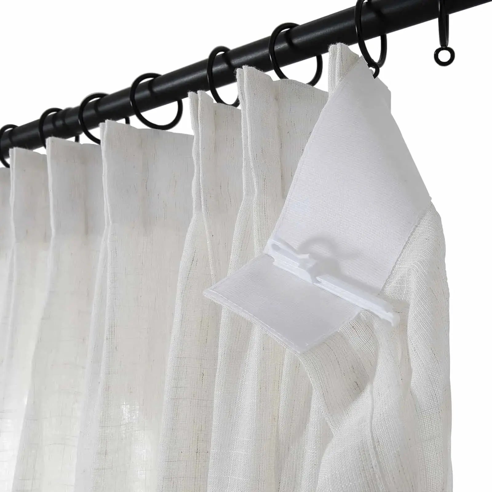 Flynn Airy Lightweight Sheer Curtain Pleated - Elegant Window Treatment for Living Room & Bedroom Decor
