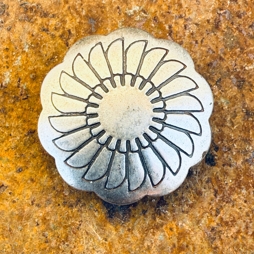 Vintage Navajo Sterling Silver Concho Button Covers | Handmade Native American Jewelry for Western Wear & Boho Fashion