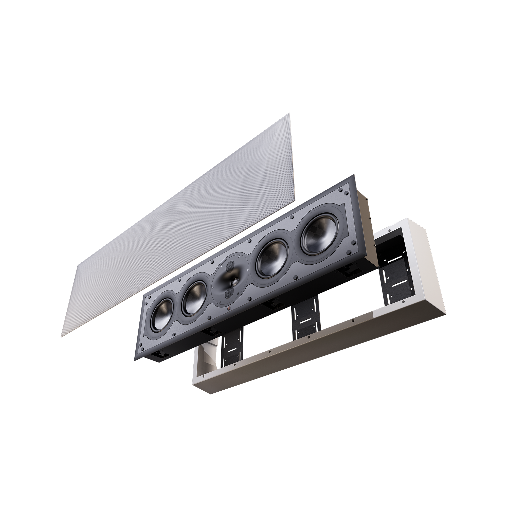 PERLISTEN On-Wall Speaker Frame Kits - Premium Home Theater & Audio Wall Mounting Solution for Surround Sound Systems