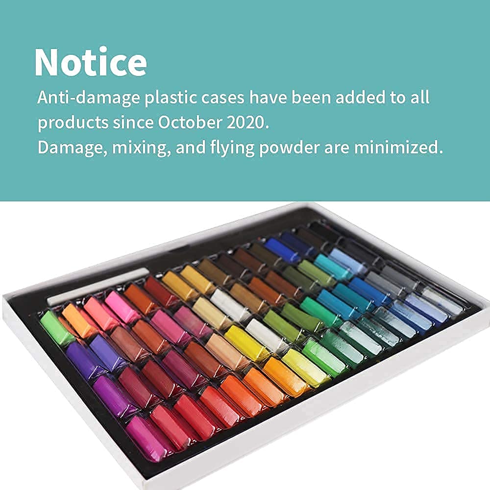 HA SHI Soft Chalk Short Pastels - 64 Vibrant Colors with Pastel Holder | Perfect for Artists, Sketching & Outdoor Drawing