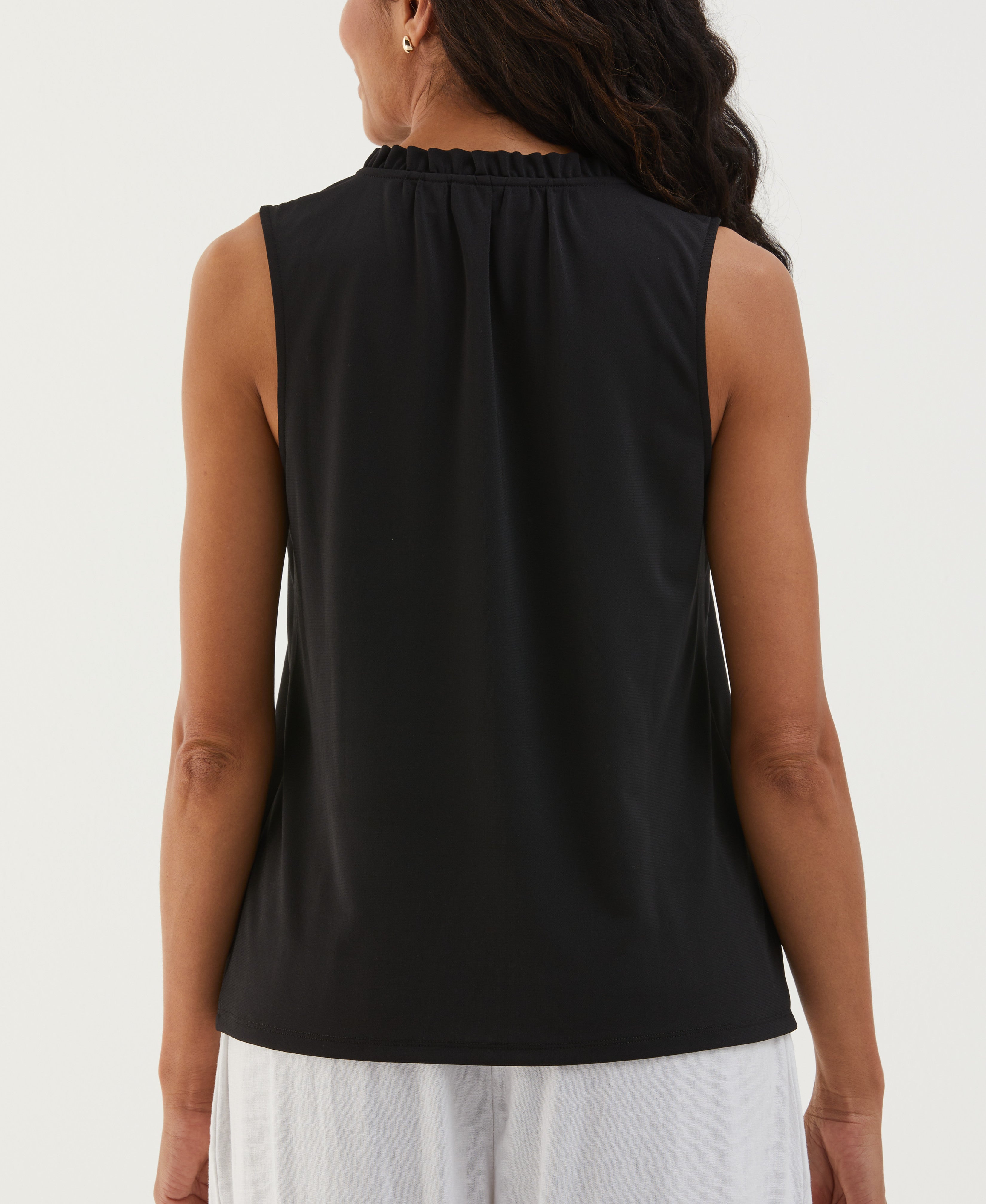 Stylish Button Front Ruffle Tank Top for Women - Summer Fashion Blouse with Floral Print - Perfect for Beach Outings, Date Nights & Casual Wear