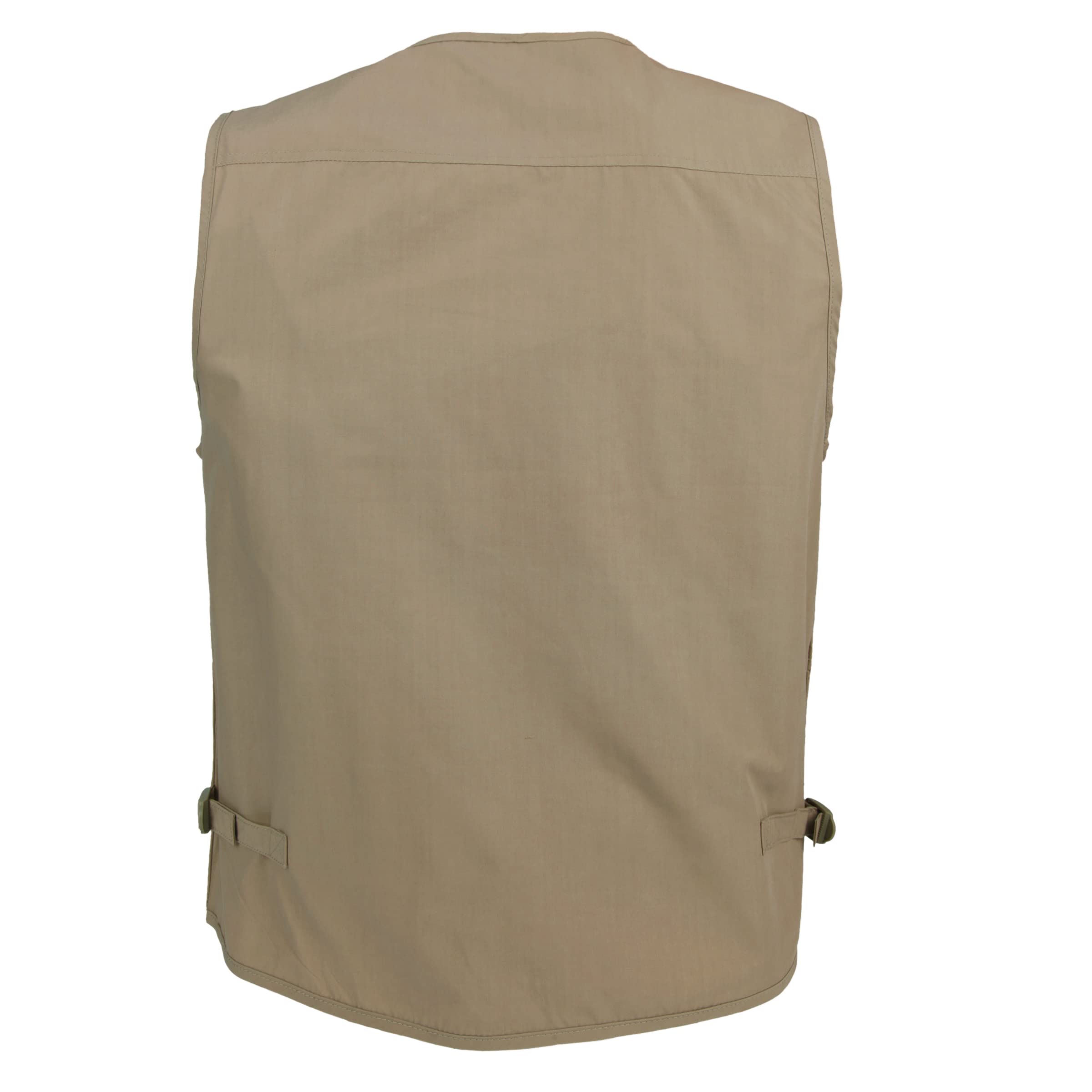 Men's Lightweight Poplin Fishing Vest with Multiple Pockets - Outdoor Travel, Sports & Work Utility Vest for Hiking, Camping and Fishing Adventures
