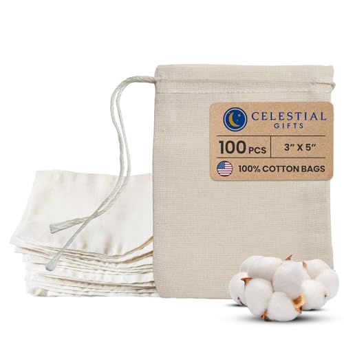 3x5 Inch (Pack of 100) - Natural Drawstring