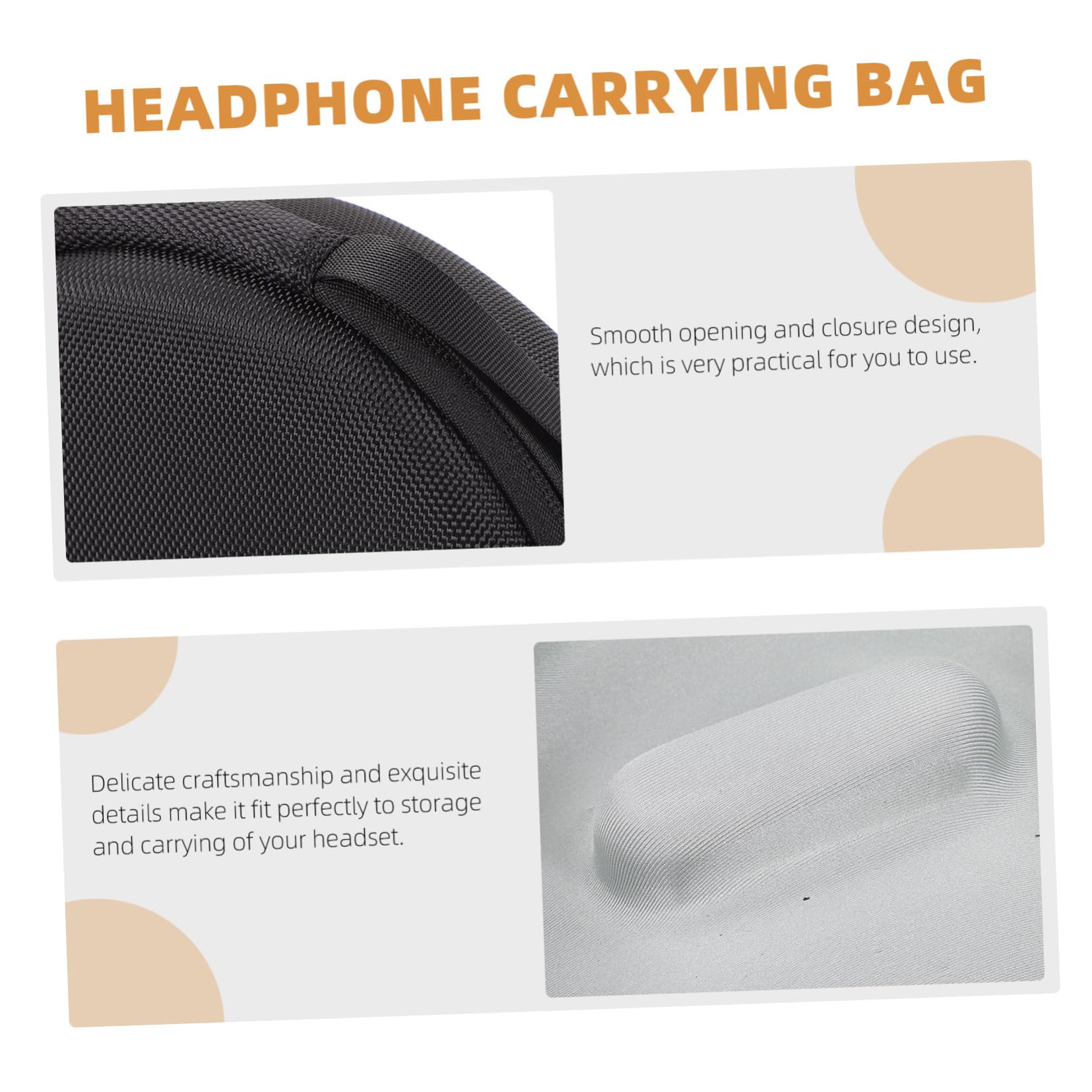 Premium Mikikit Headphone Storage Bag - Shockproof Hard Travel Case for Earbuds & Headphones (1pc) - Ideal for Airplane, Gym, Office & Daily Commute Protection