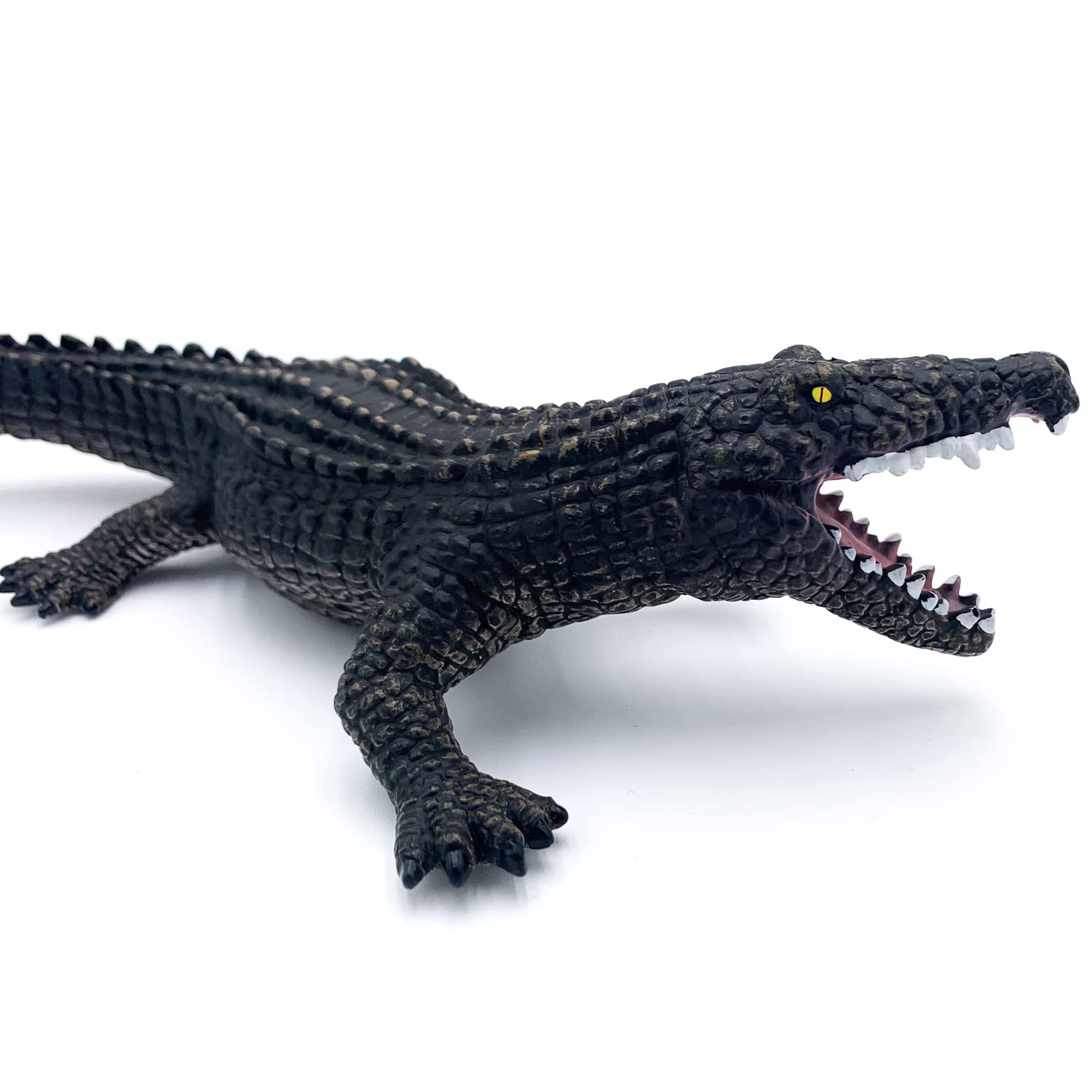 Gemini & Genius Crocodile Toy - Realistic Soft Plastic Alligator Figure for Kids | Educational Animal Learning, Cake Topper, Bath & Pool Swim Toys | Perfect for Jungle-Themed Parties, Stocking Stuffers & STEM Play