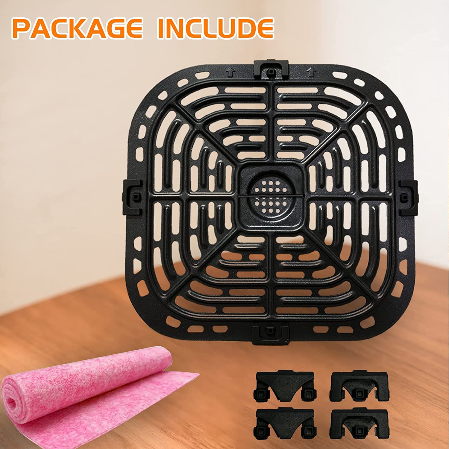Upgraded Air Fryer Crisper Tray & Grill Pan for Instant Vortex Plus 6QT & 5.7QT Air Fryers - Double Layer Coating, Dishwasher Safe - Perfect for Healthy Frying, Roasting & Reheating