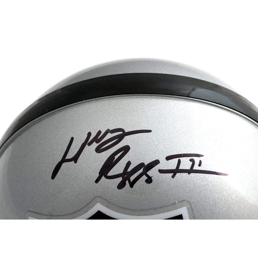 Henry Ruggs Autographed Las Vegas Raiders Mini Helmet with COA - Authentic NFL Collectible for Fans, Display, and Memorabilia Collection