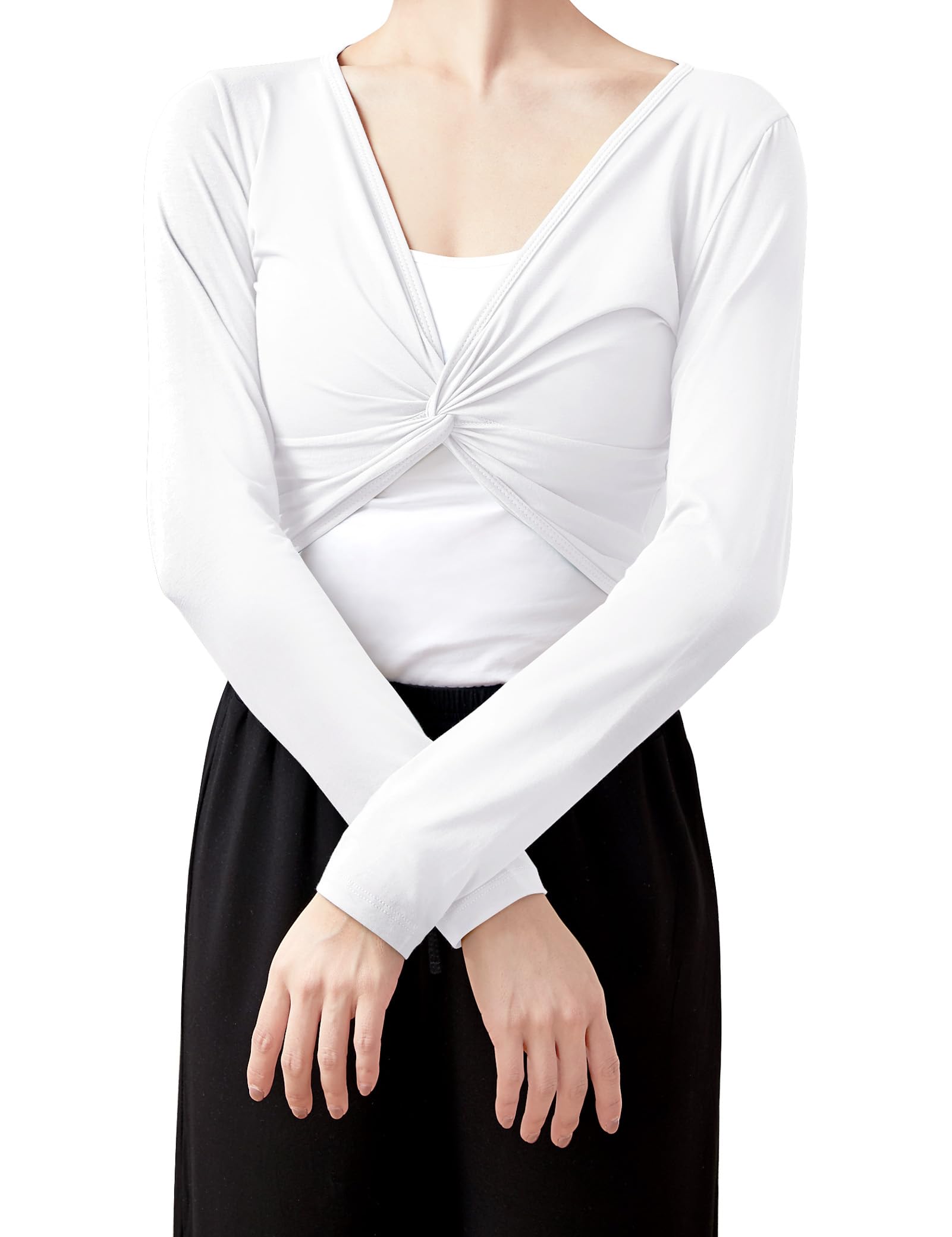 Elegant Women's Ballet Dance Shawl Tops - Soft Stretch Wrap Cover-Up for Dance Practice, Yoga & Performance - Perfect for Ballet Class, Recitals & Dance Studio Wear