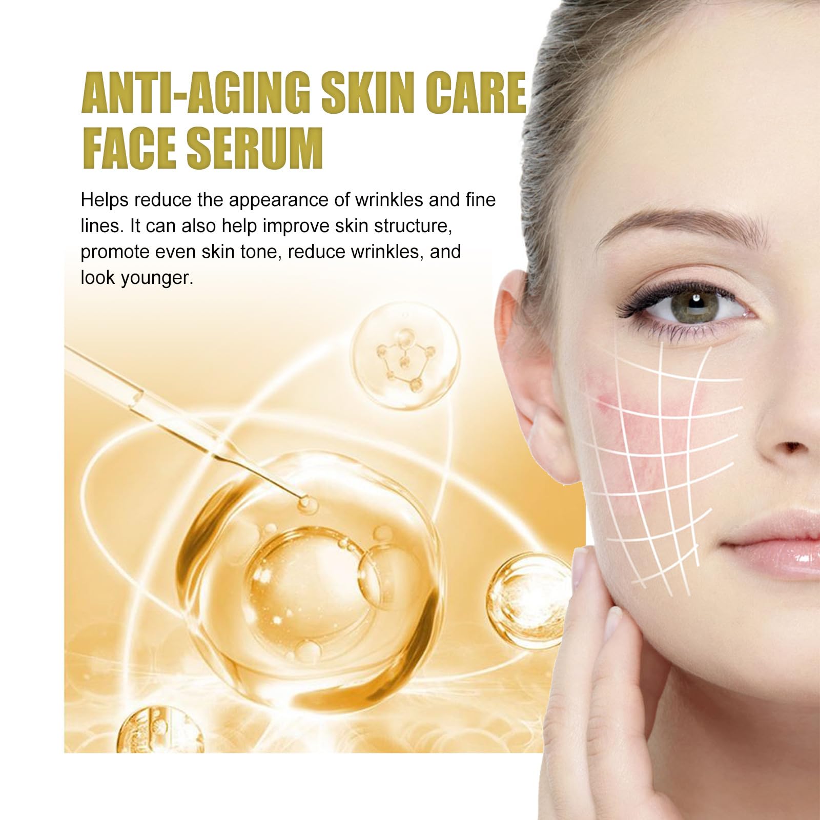 Best Anti-Aging Serum with Hyaluronic Acid - Deep Hydration & Wrinkle Reduction for All Skin Types | Brightens Skin Tone & Rejuvenates Face | Perfect for Daily Skincare Routine & Nighttime Use