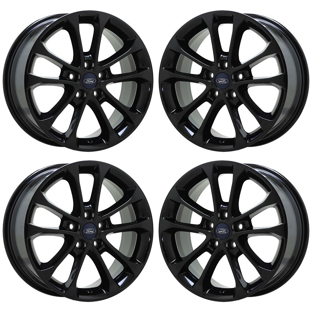 17 Ford Fusion Lincoln MKZ Gloss Black OEM Factory Wheels & Rims Set 10205 - Perfect Upgrade for Sedan Styling & Performance
