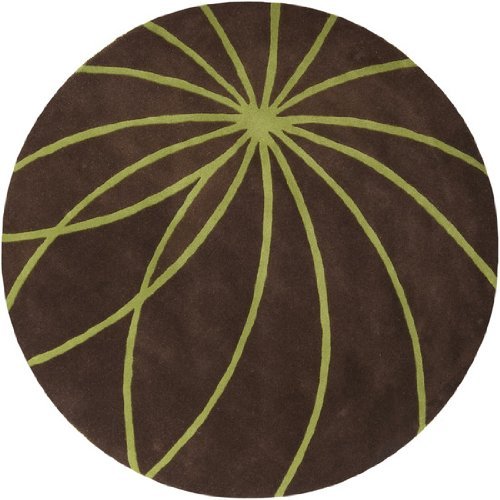 Surya Forum FM-7073 Contemporary Hand-Tufted 100% Wool Dark Chocolate 7'6