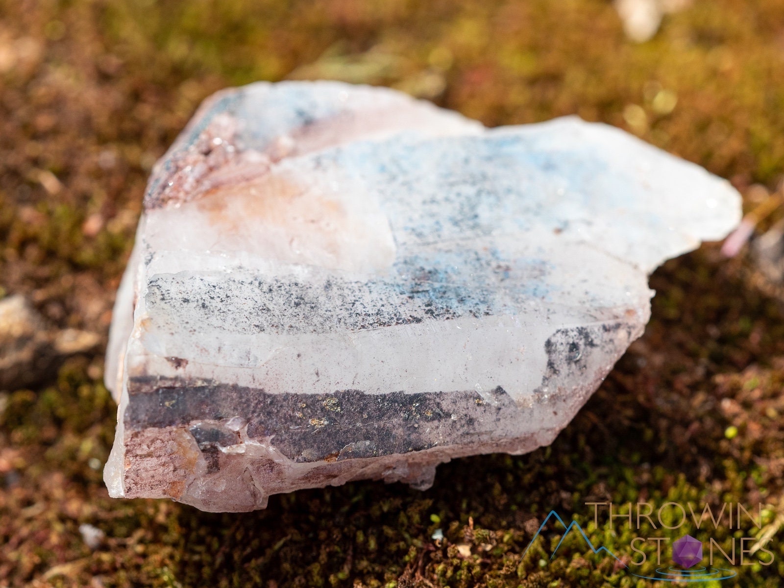 Natural QUARTZ Raw Crystal Point with HEMATITE - Healing Stone for Home Decor, Housewarming Gift, Meditation & Spiritual Healing | Perfect for Feng Shui, Office Desk & Yoga Space