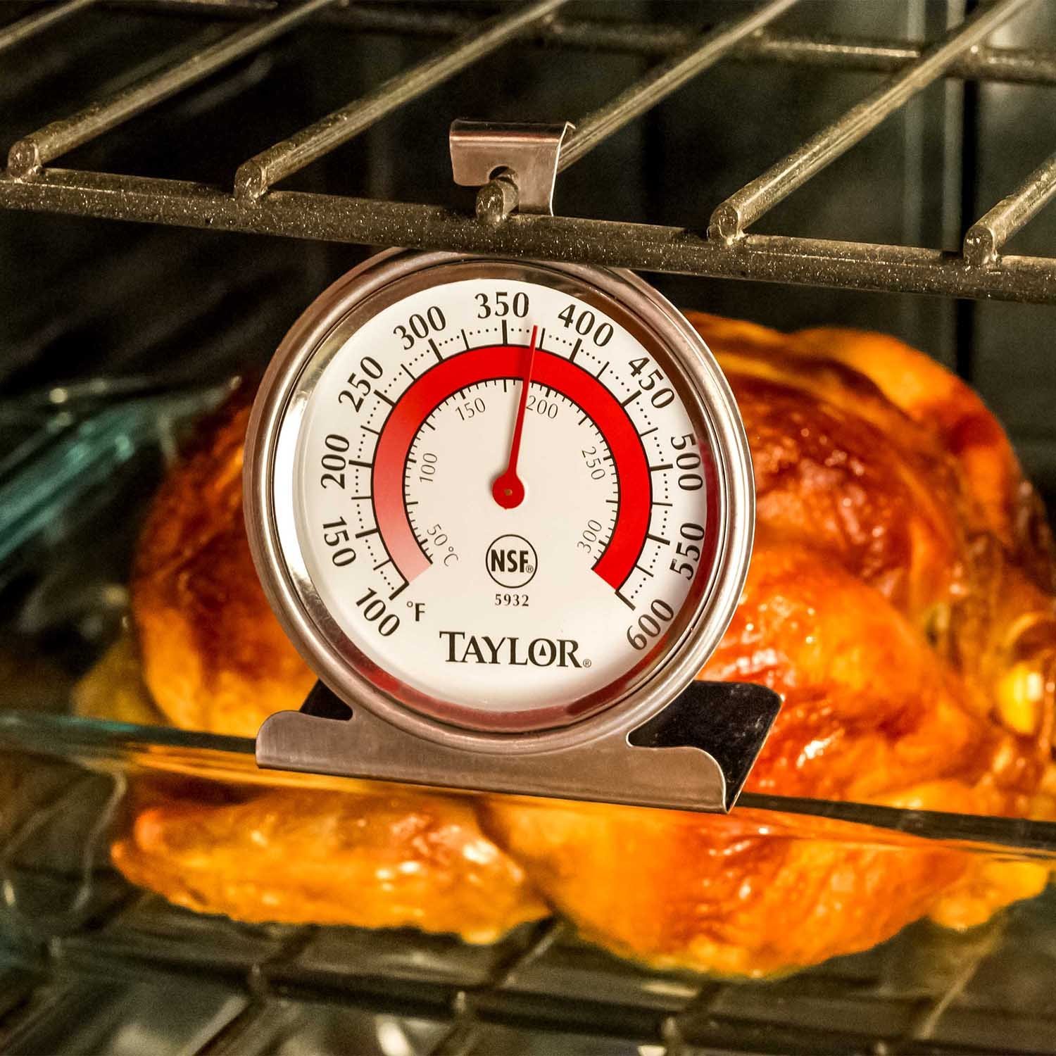 Taylor Precision Products Classic Series Large Dial Oven Thermometer - Accurate Cooking & Baking Thermometer for Kitchen, BBQ, Grilling - Set of 2