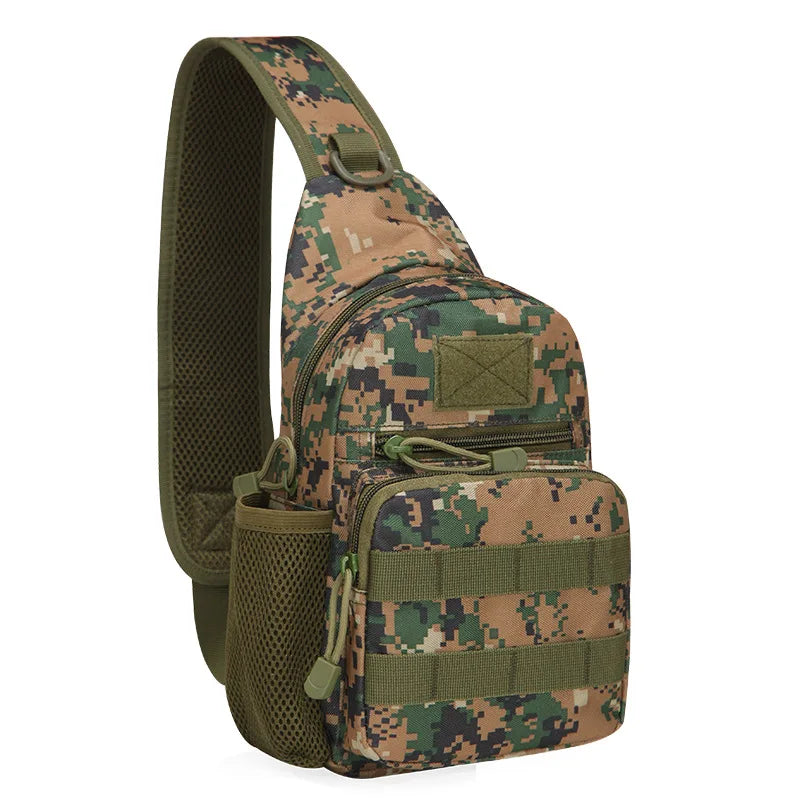 Portable Hiking & Travel Sling Shoulder Bag - MOLLE Chest Pack for Men - Outdoor Sports Bottle Pouch - Camping Hunting Fishing Backpack - Perfect for Hiking, Travel & Outdoor Adventures