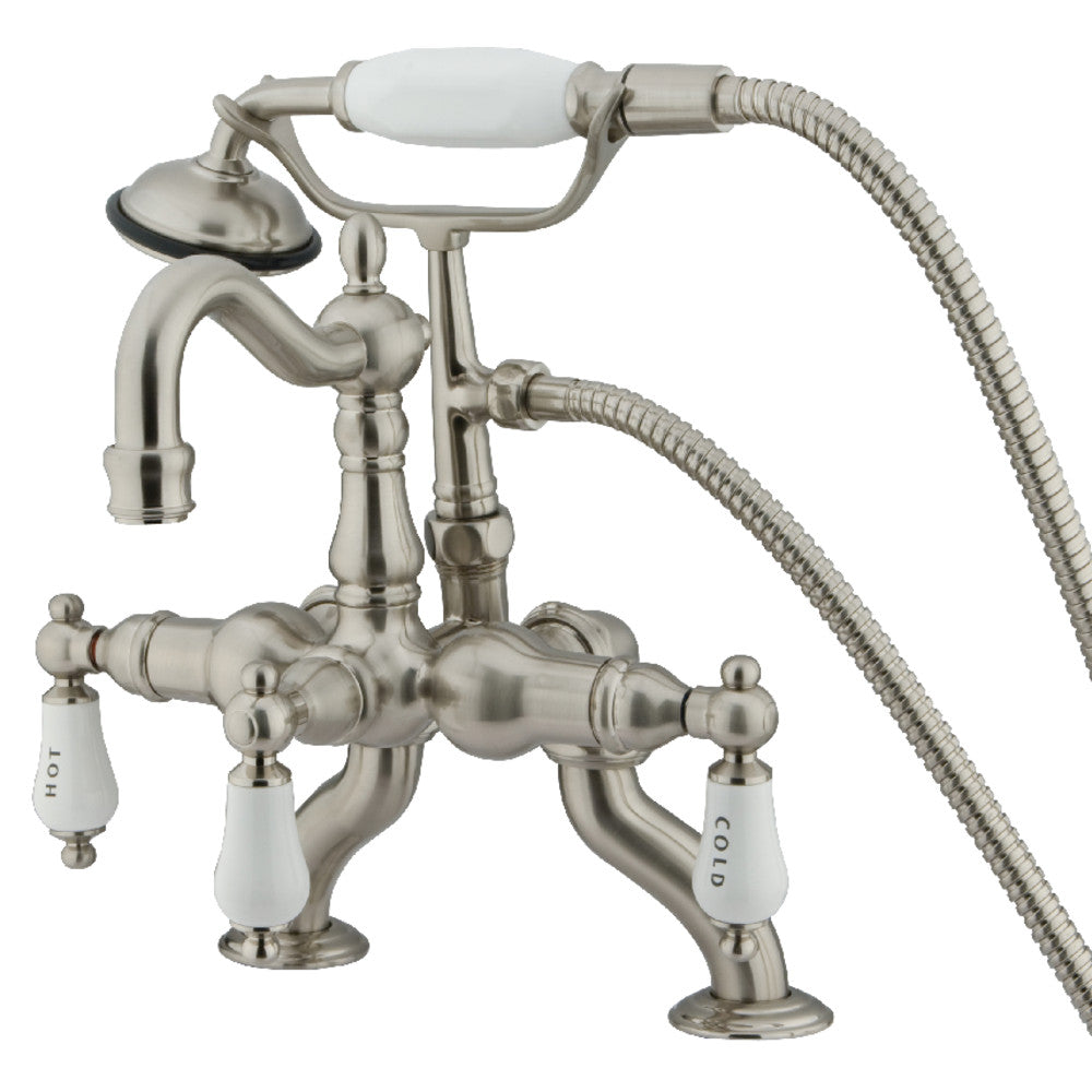Vintage Clawfoot Tub Faucet with Hand Shower - Kingston Brass CC2009T5 - Perfect for Bathroom Renovation & Antique Style Decor