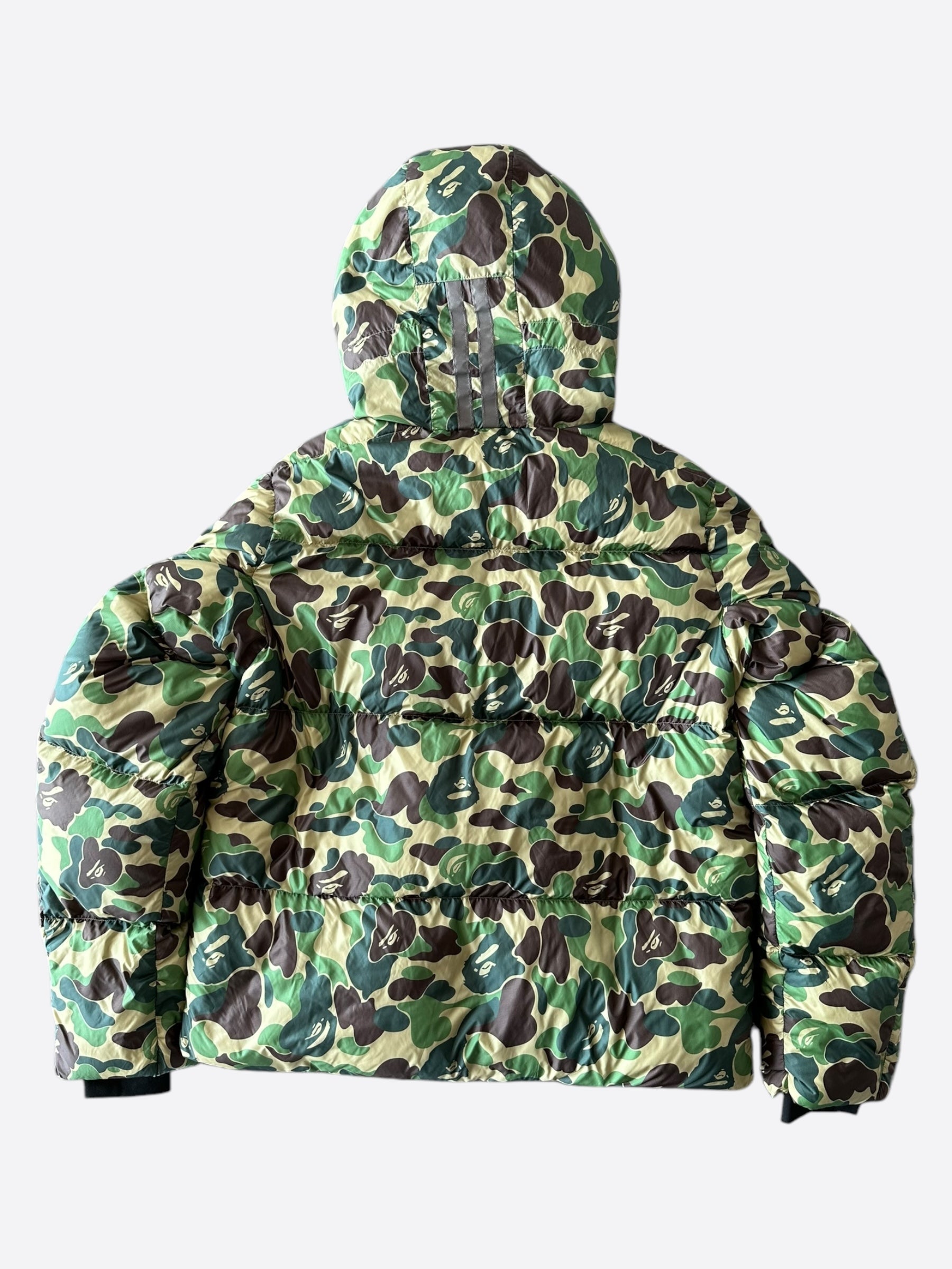 Canada Goose Bape Green Camouflage Crofton Men's Jacket - Winter Windproof Parka for Outdoor Activities & Urban Style