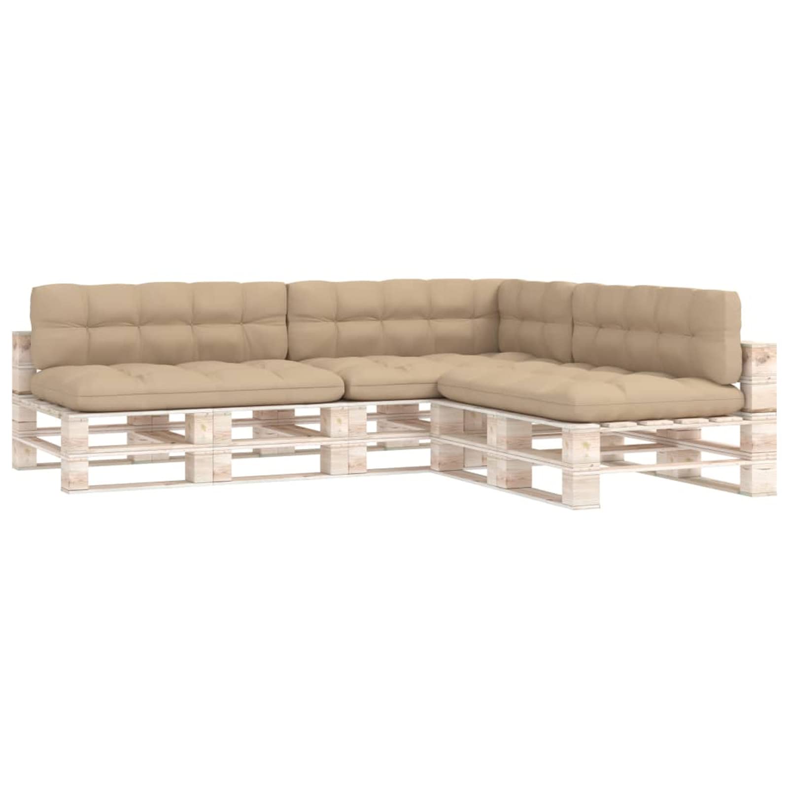 Festnight 7-Piece Outdoor Patio Sofa Cushion Set - Waterproof Beige Seat & Back Cushions for Garden, Poolside, Deck Furniture - Indoor/Outdoor Use