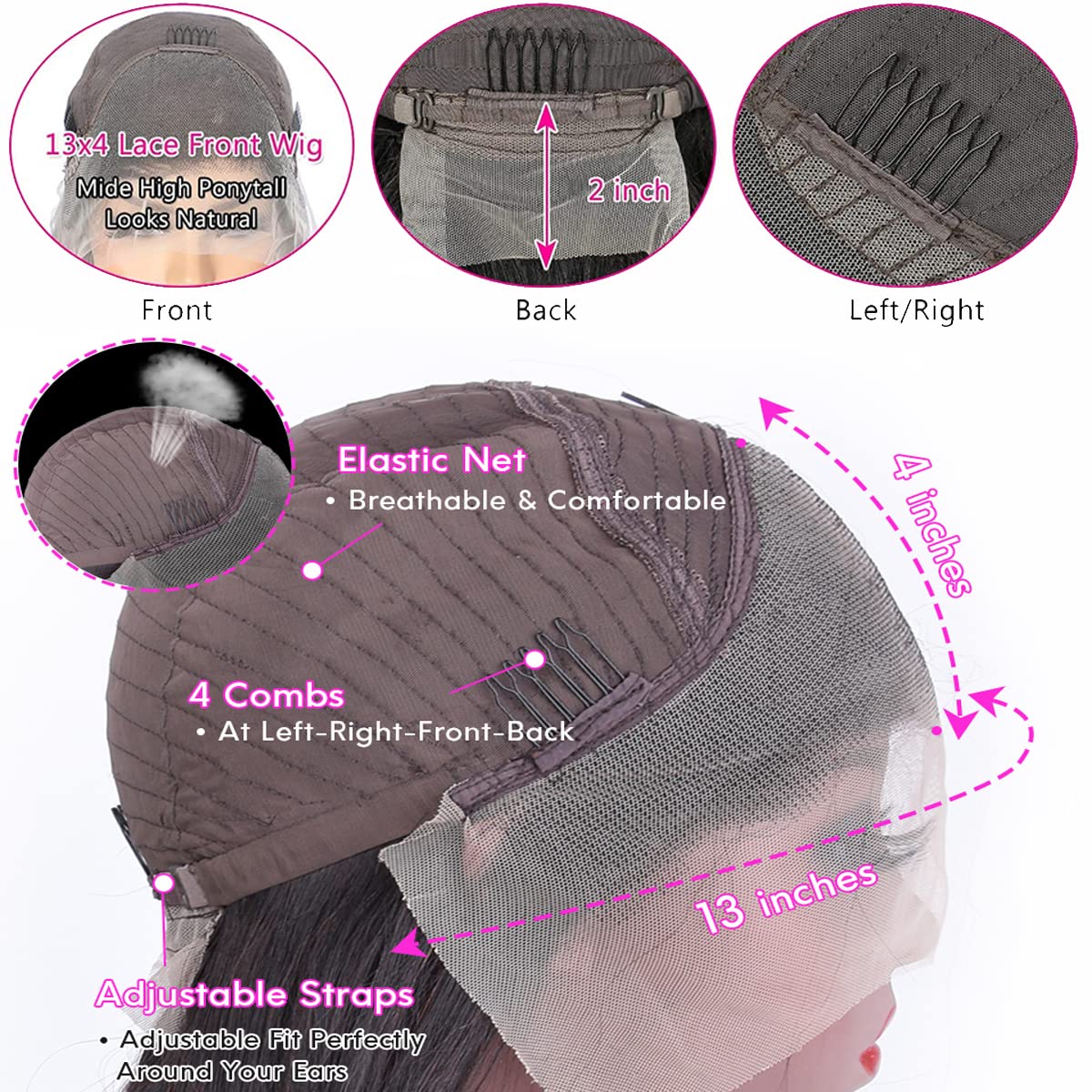 Kinky Curly Lace Front Wigs 13x4 HD Transparent Lace Frontal - 150% Density Remy Human Hair with Pre-Pulled Baby Hair - Natural Black Women's Wig (26 Inch) for Everyday Wear, Cosplay & Special Occasions