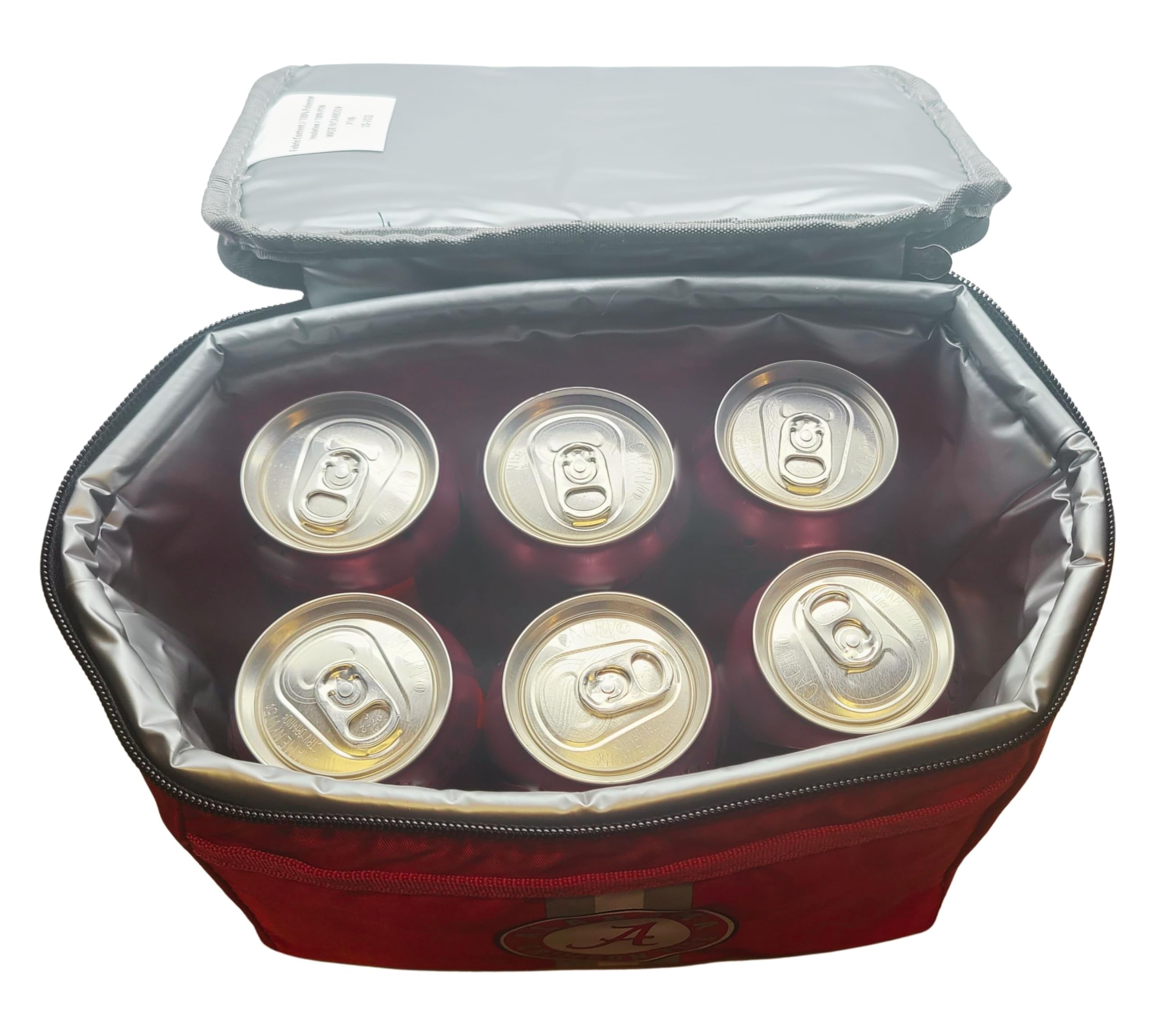 NCAA Insulated Soft-Sided 6-Can Cooler Tote Bag - Alabama Crimson Tide - Perfect for Tailgating, Beach Trips & Outdoor Adventures
