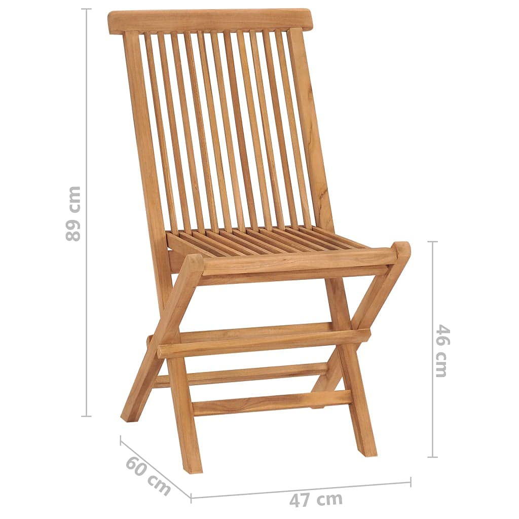 Premium Folding Teak Wood Chairs for Balcony, Terrace, Garden – 2-Piece Set Indoor & Outdoor Weatherproof Patio Dining Chairs (Perfect for Relaxing, Entertaining & Outdoor Dining)
