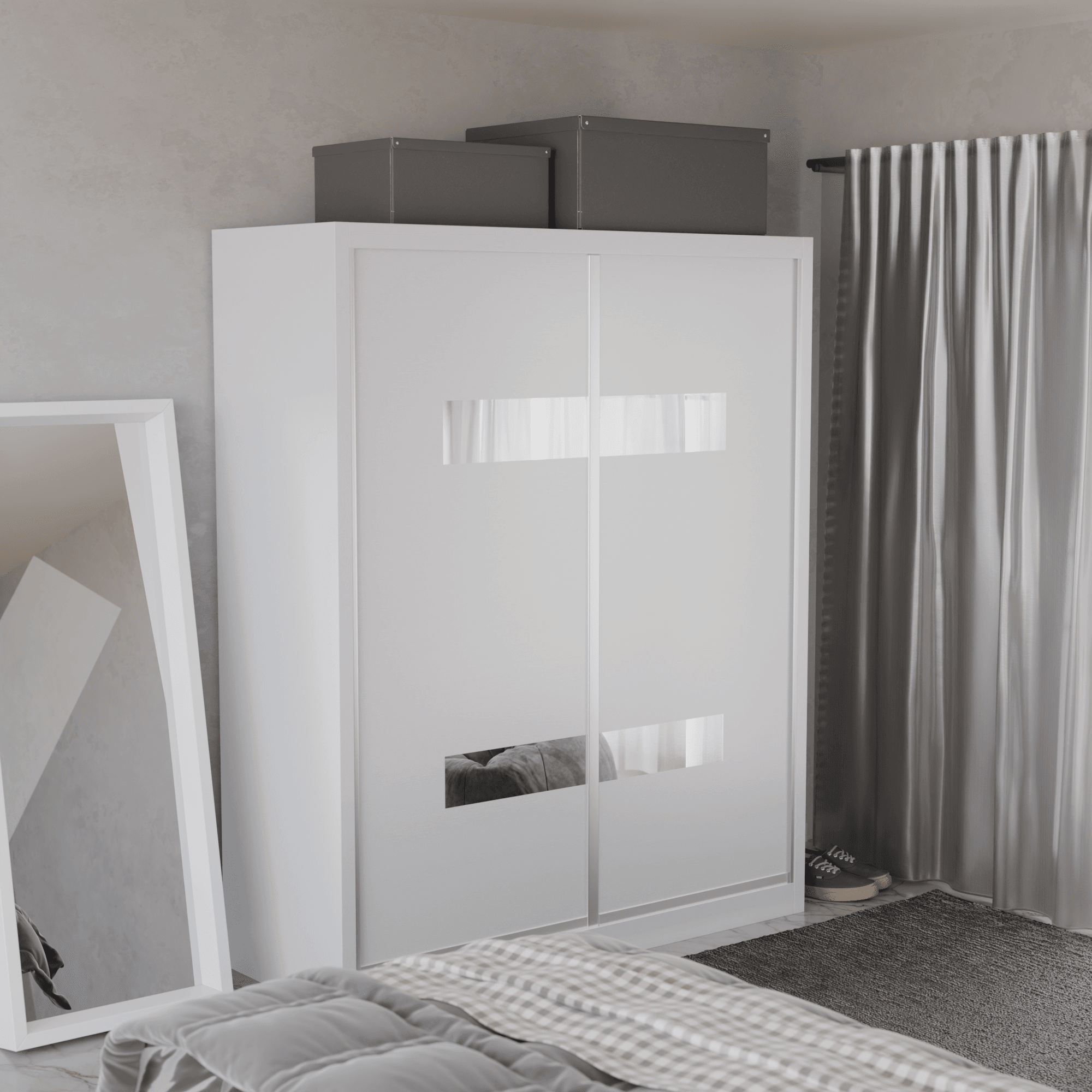 Micasa Modular Wardrobe W02 - Customizable Closet Organizer System for Bedroom & Walk-in Closets | Space-Saving Storage Solution with Adjustable Shelves & Hanging Rods | Perfect for Home Organization & Small Spaces