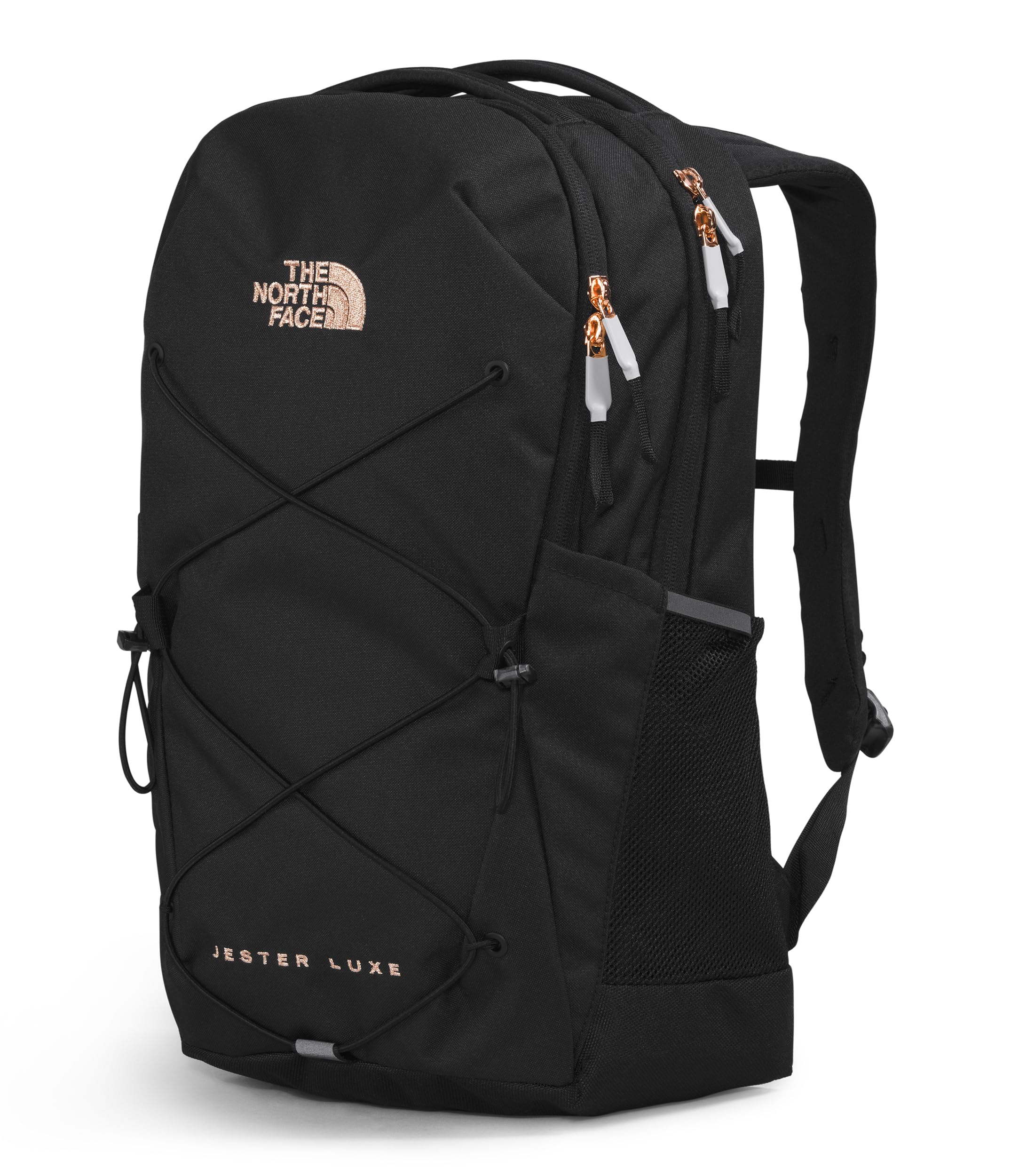 THE NORTH FACE Women's Everyday Jester Laptop Backpack - TNF Black/Burnt Coral Metallic - Lightweight & Durable School, Work & Travel Backpack for Women - Perfect for College, Office & Commuting